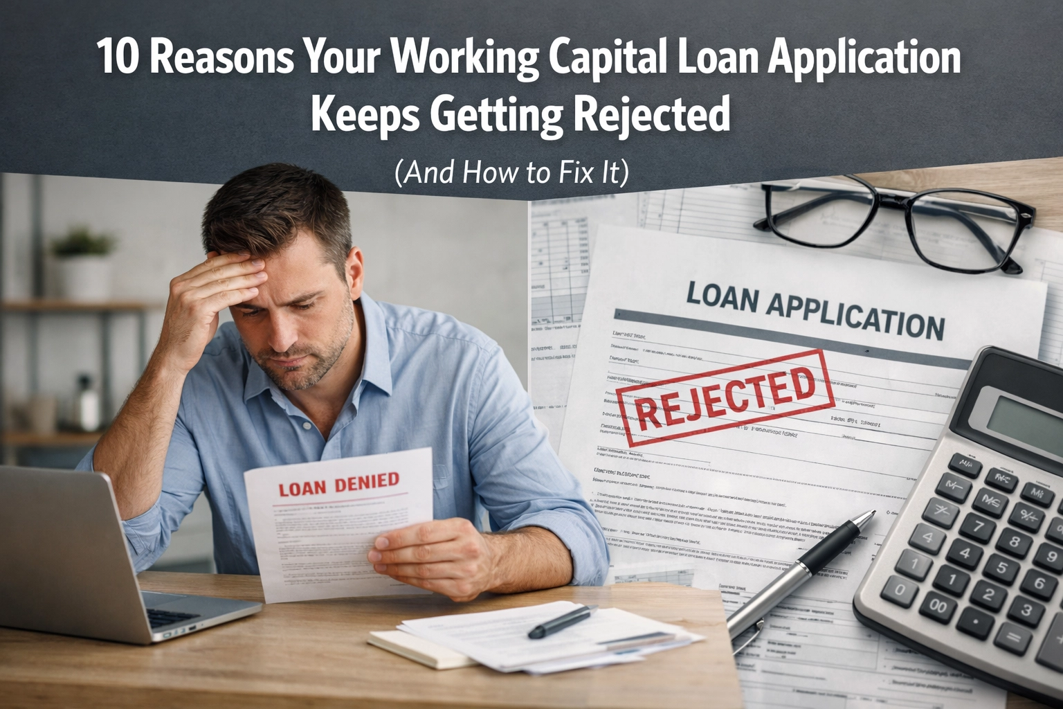 [HERO] 10 Reasons Your Working Capital Loan Application Keeps Getting Rejected (And How to Fix It)