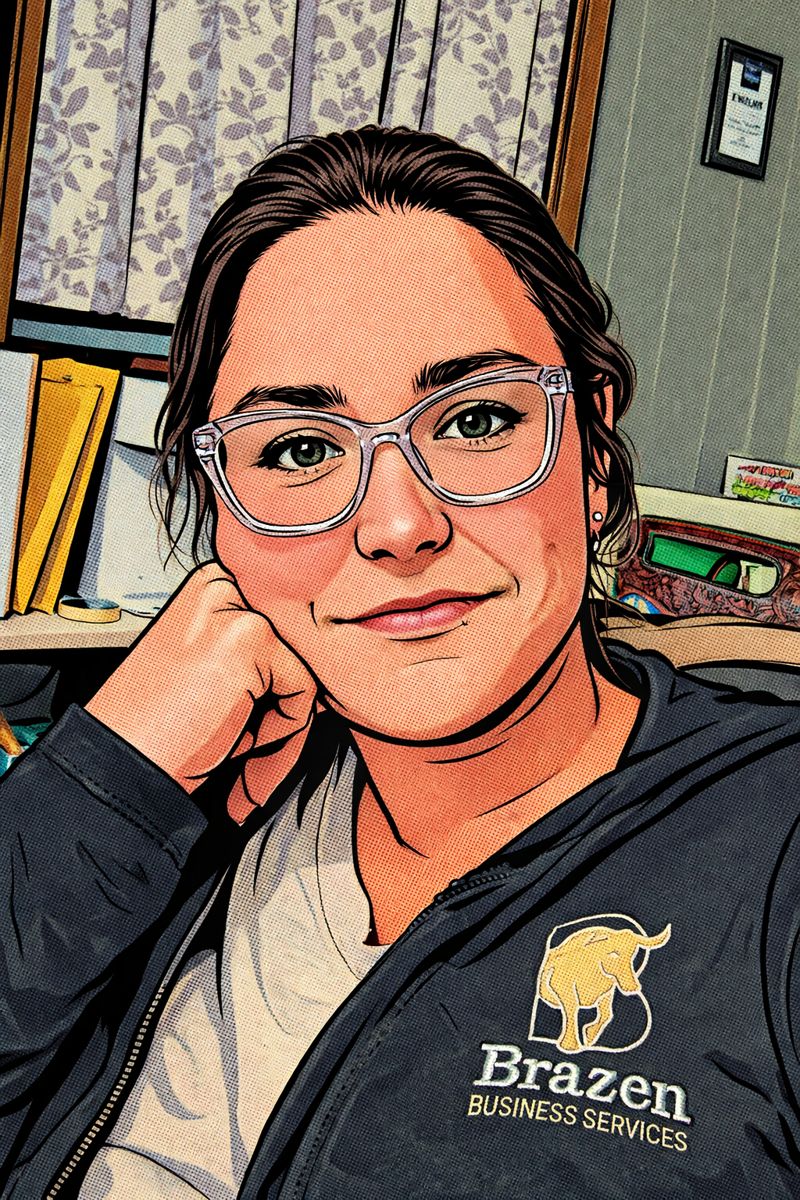 Brazen Business Services Team Member at Desk