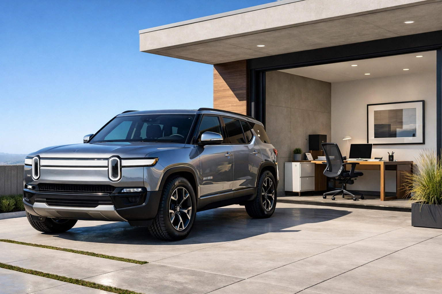 American-made vehicle in a driveway illustrating 2026 IRS car loan interest tax deductions.