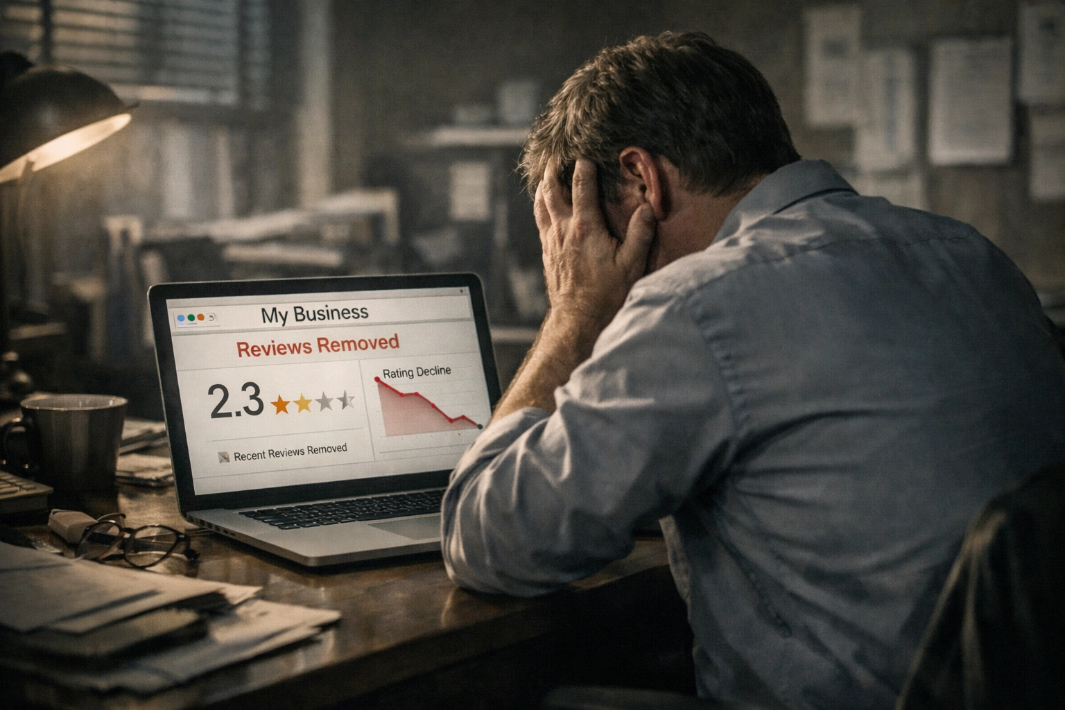 Business owner stressed about Google removing reviews and declining star ratings