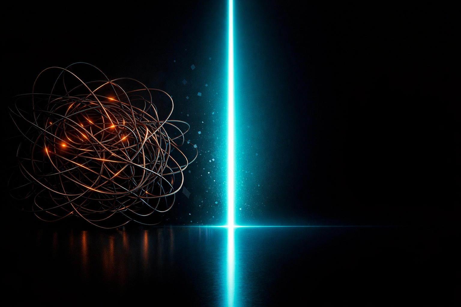 Modern autonomous testing beam replacing a tangled mess of legacy QA scripts.