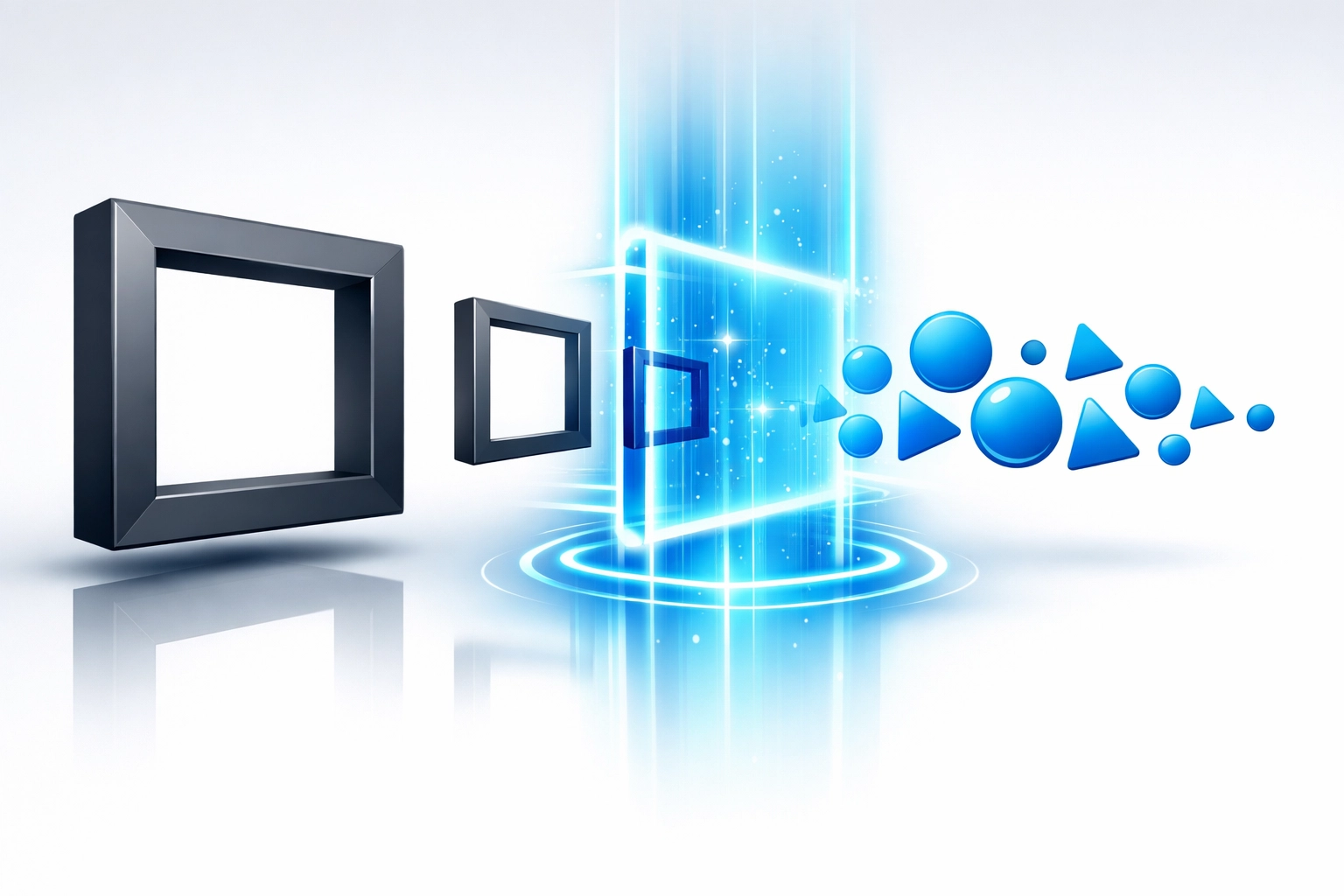 Modern illustration of the image optimization process for fast-loading web design services.