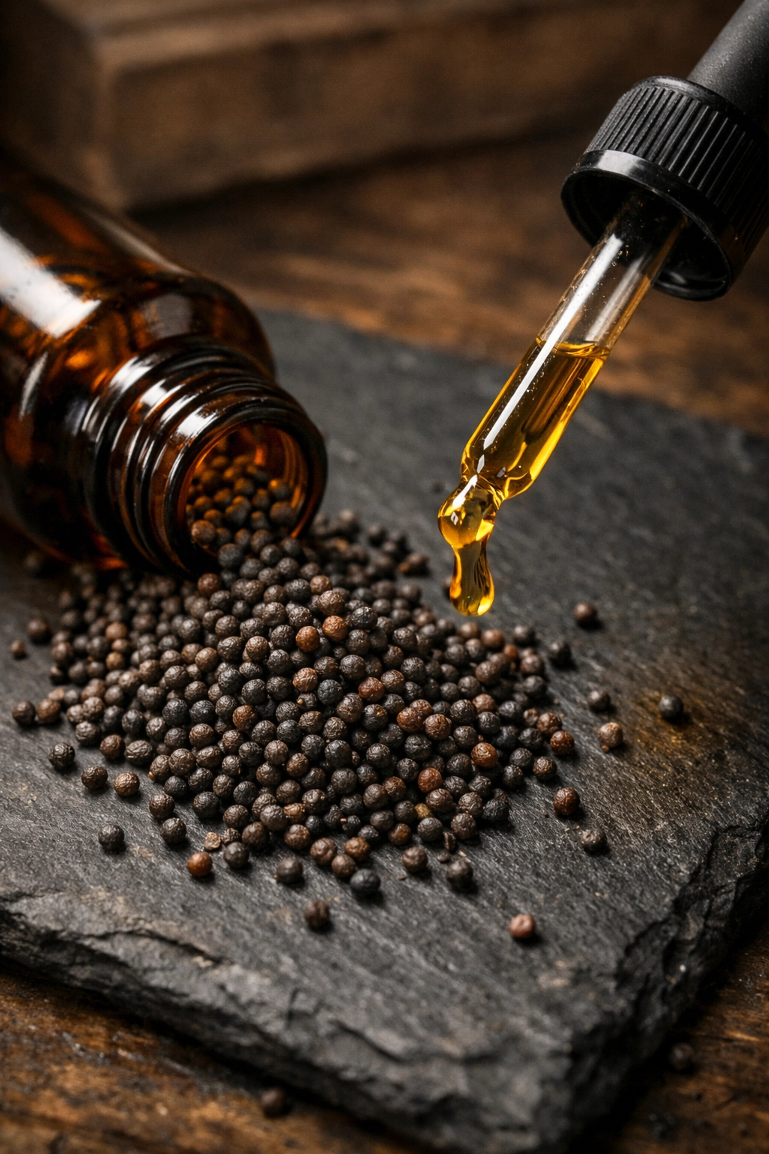 Cold-pressed broccoli seed oil ingredients for natural, non-greasy beard care.