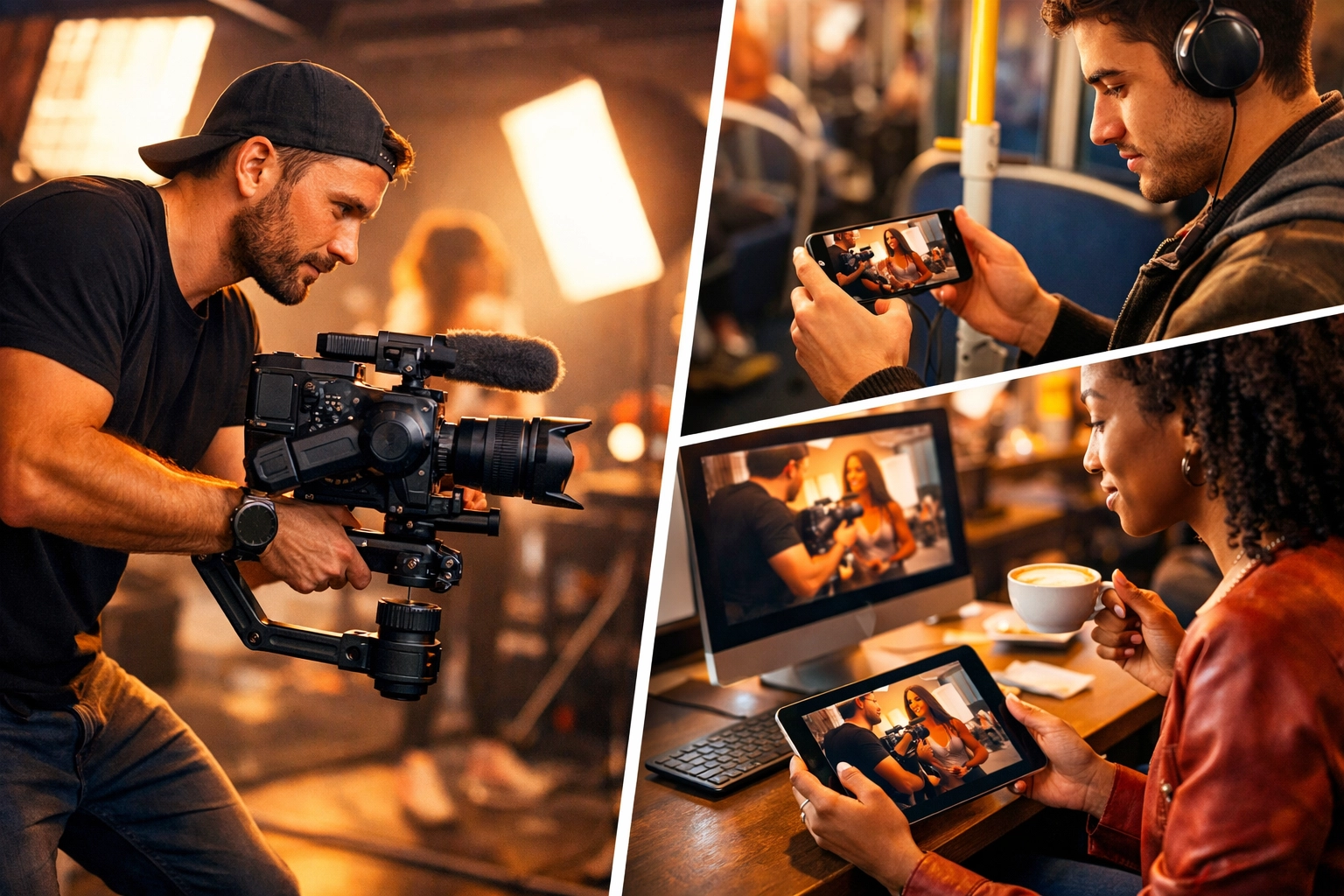 Content production and multi-platform distribution for digital media engagement