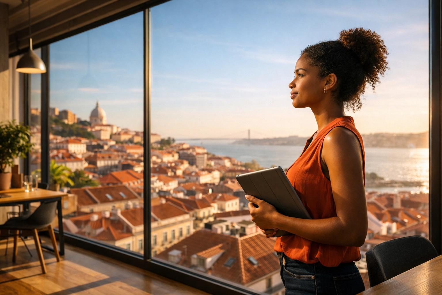 Profissional cabo-verdiana em Lisboa após concluir formação para o mercado de trabalho europeu.