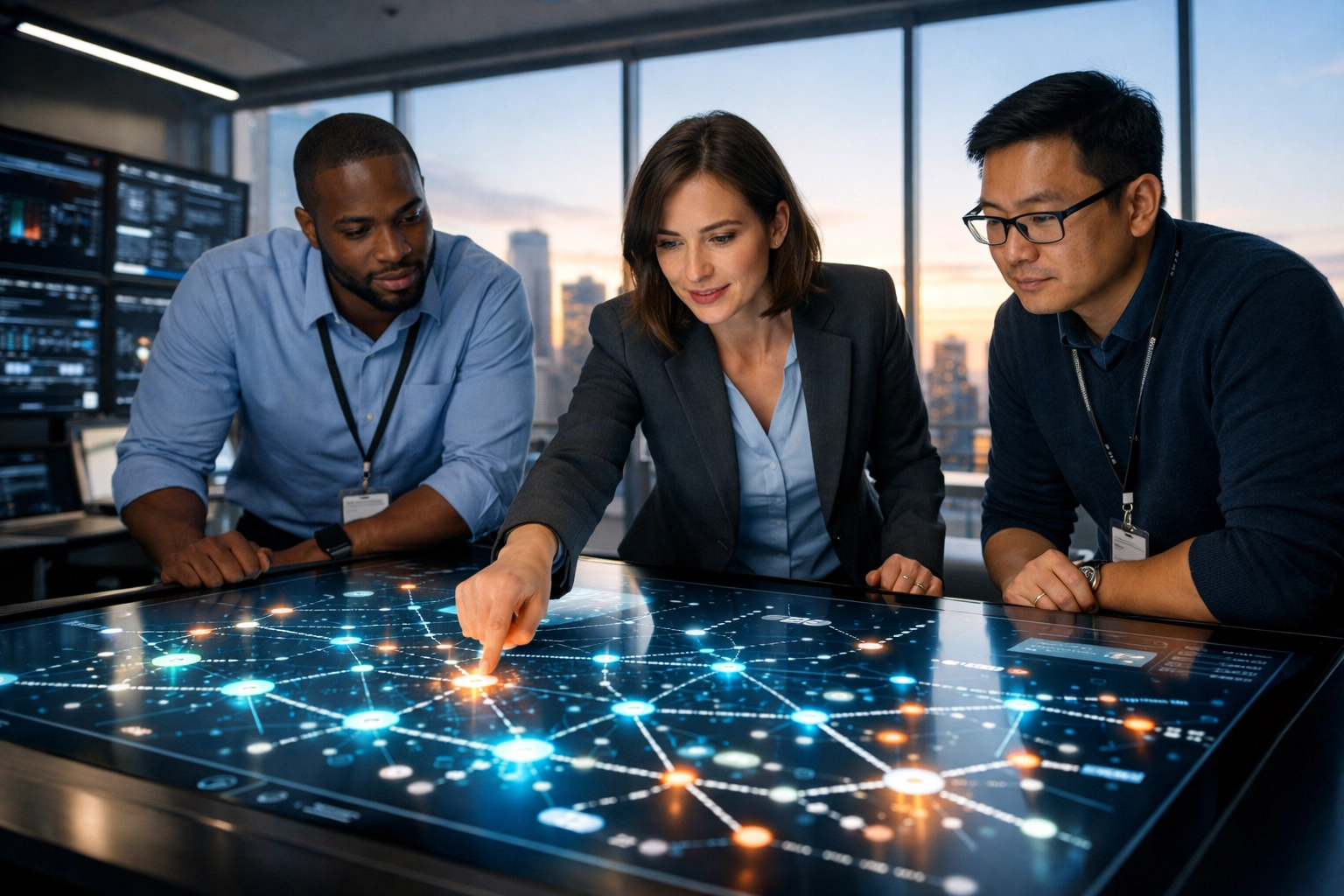IT professionals using ServiceNow ITOM and Agentic AI to map complex enterprise network infrastructure.