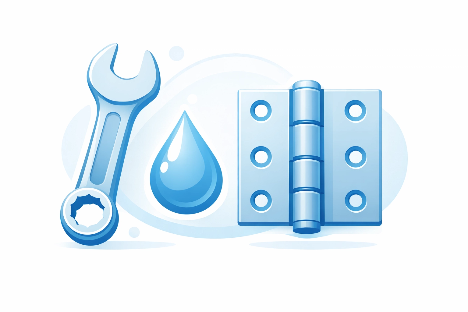 Professional sectional door maintenance showing tools for greasing hinges and rollers.