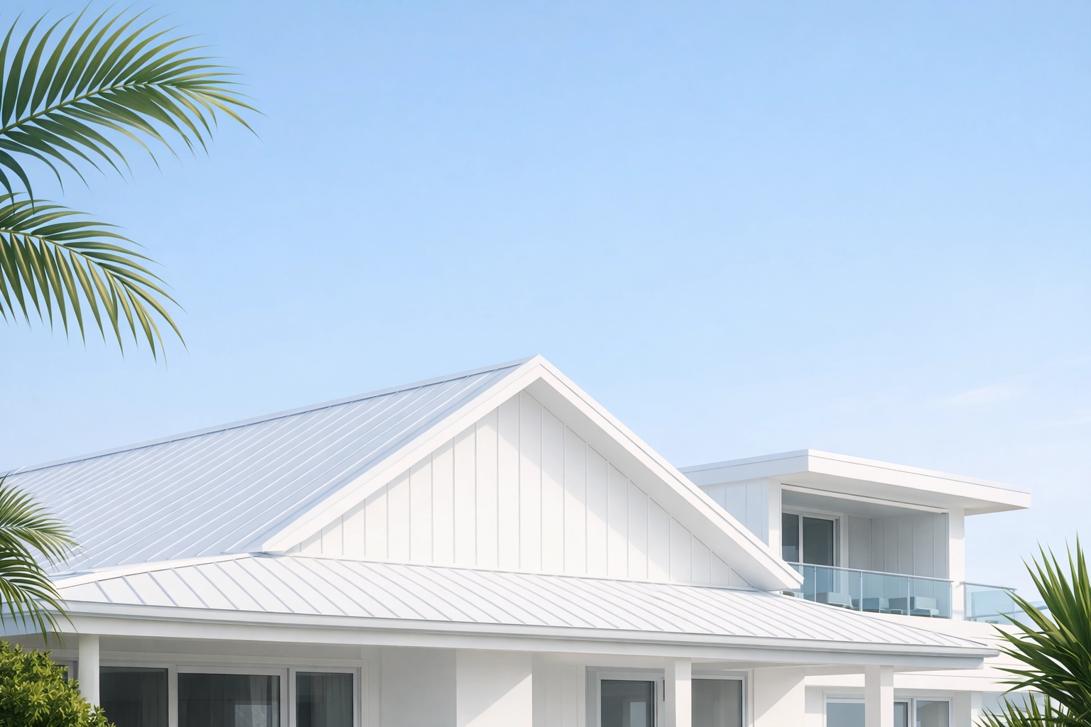 A contemporary Northern Beaches home protected by durable metal roofing, designed for long-lasting coastal performance.