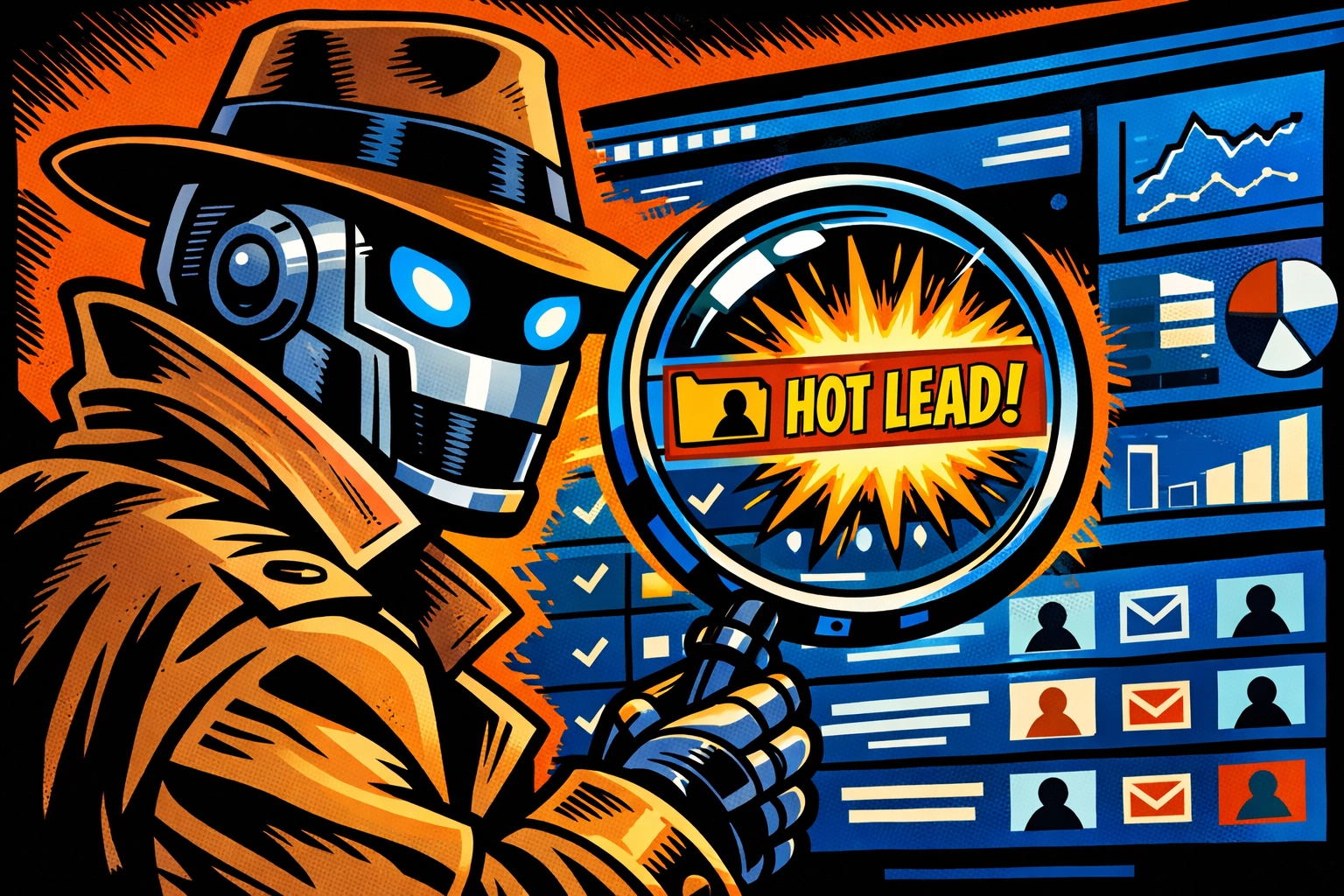 An AI assistant for small business acting as a detective to find and highlight high-quality leads.