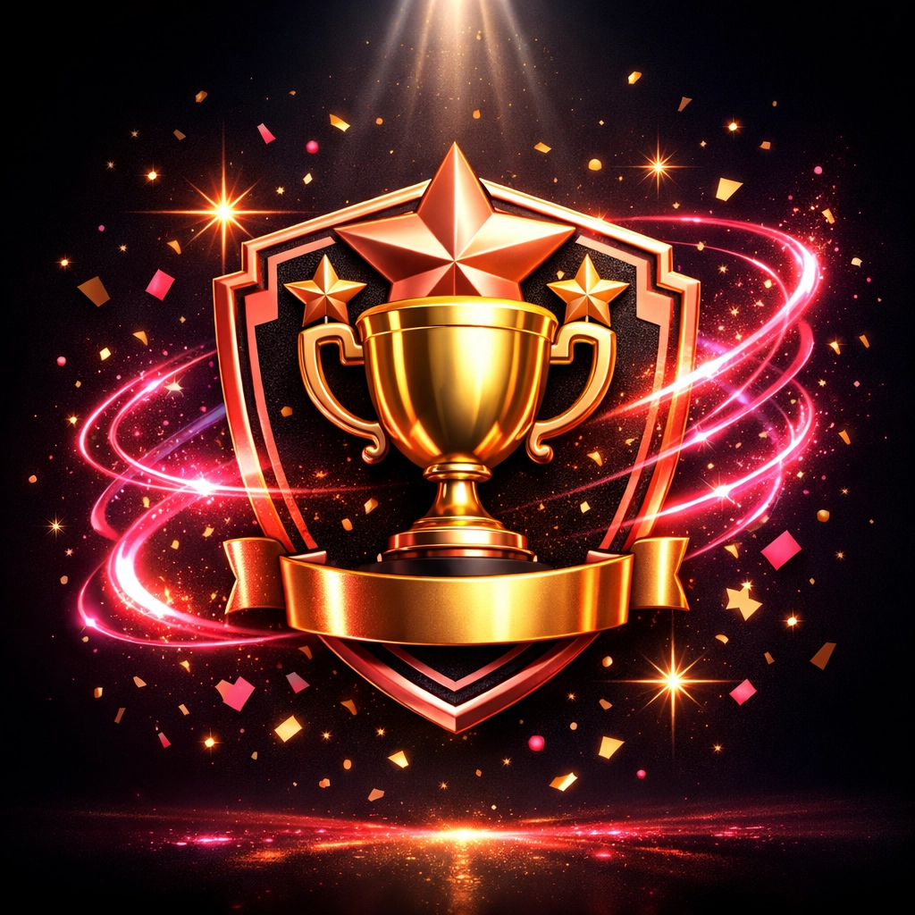 Trophy badge representing Cupid's Favorite winner reward for top creators