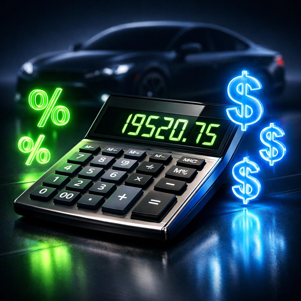 Auto loan calculator showing financing costs and interest rates