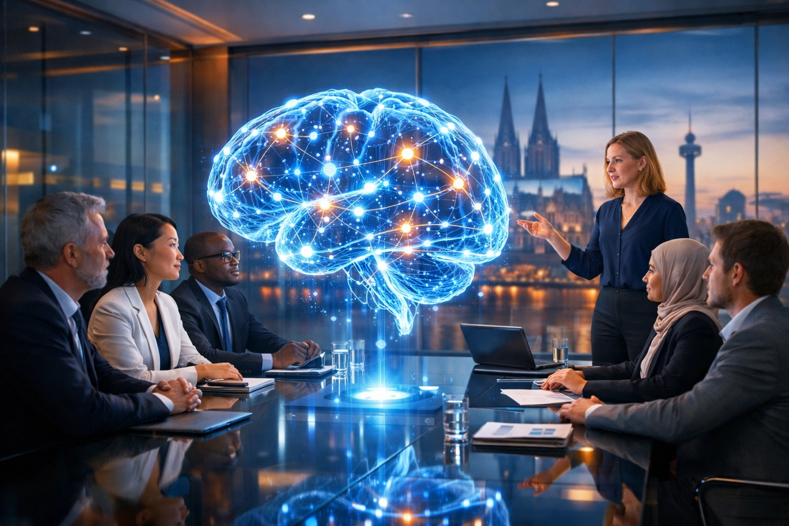 KI Experten-Team im AI Hub Cologne bei der Beratung zu sicheren KI-Systemen für Unternehmen.