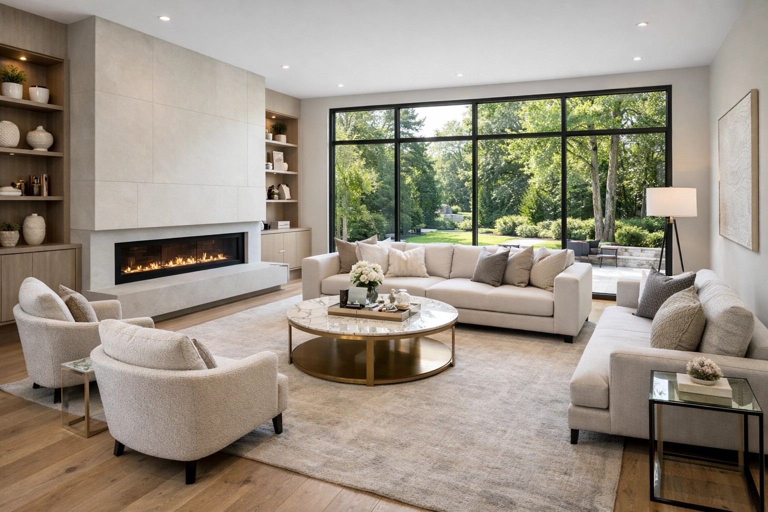 Staged luxury interior of a Vaughan real estate listing, showcasing modern, move-in-ready living space.