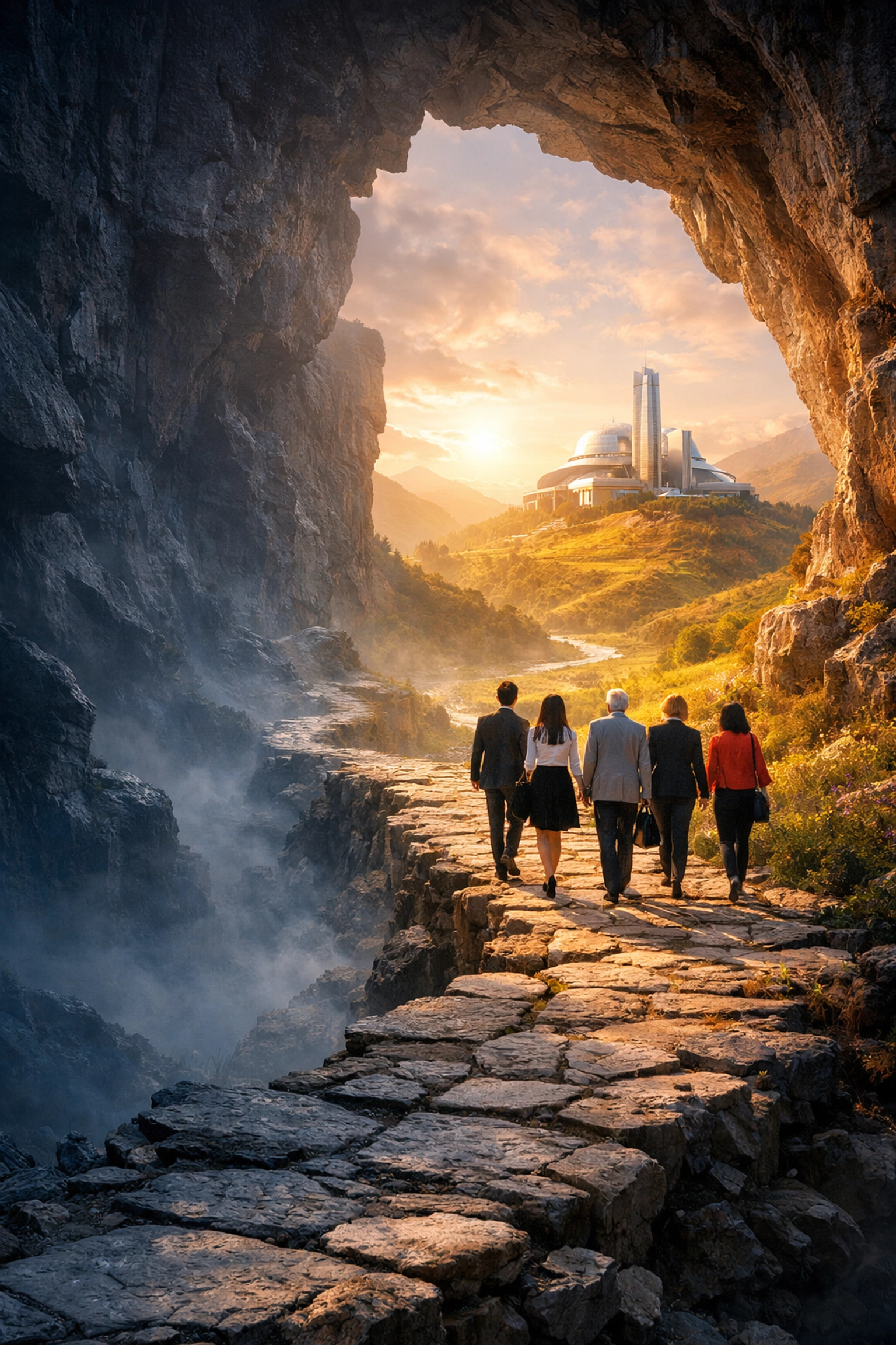 Professionals navigating the change adoption curve from organizational resistance toward digital commitment.