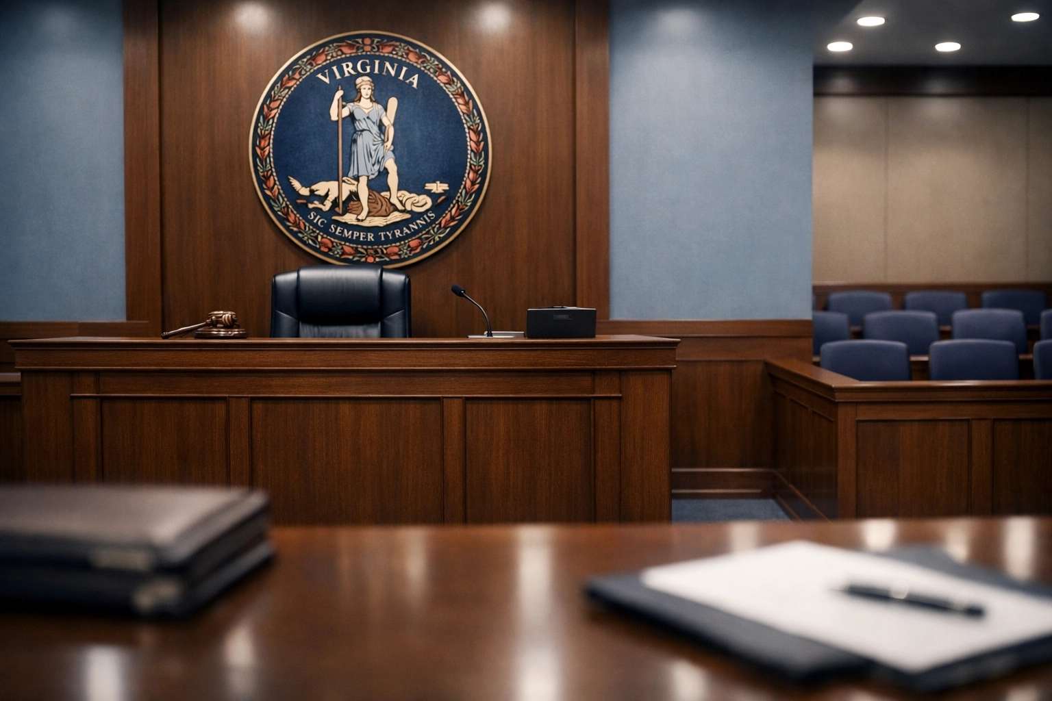 Virginia Beach courtroom interior where DUI cases are defended by experienced attorneys