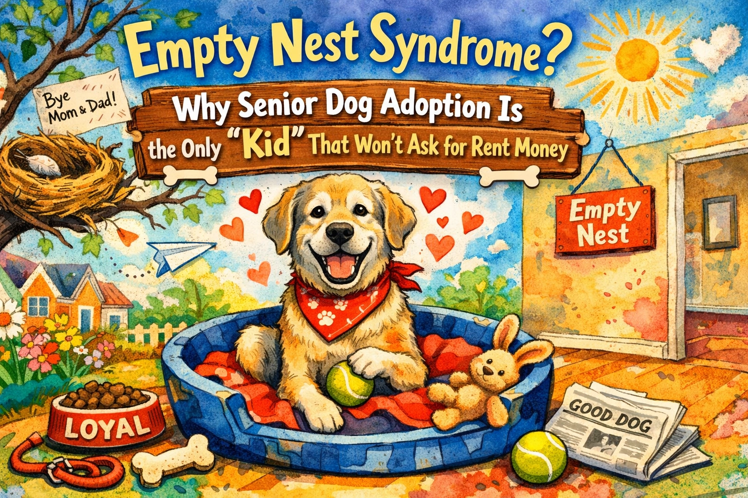 [HERO] Empty Nest Syndrome? Why Senior Dog Adoption Is the Only 