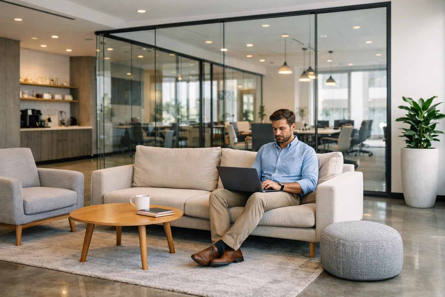 Tax professional using a self-service portal on a laptop to track ERO onboarding status independently.