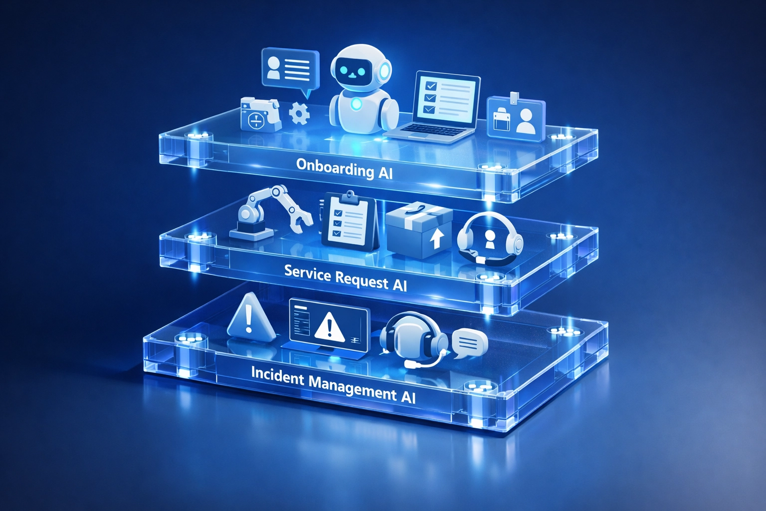 Phased ServiceNow AI agent deployment showing modular implementation stages
