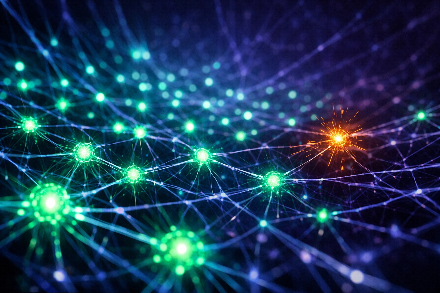Complex network of digital connections illustrating challenges in debugging distributed serverless functions.