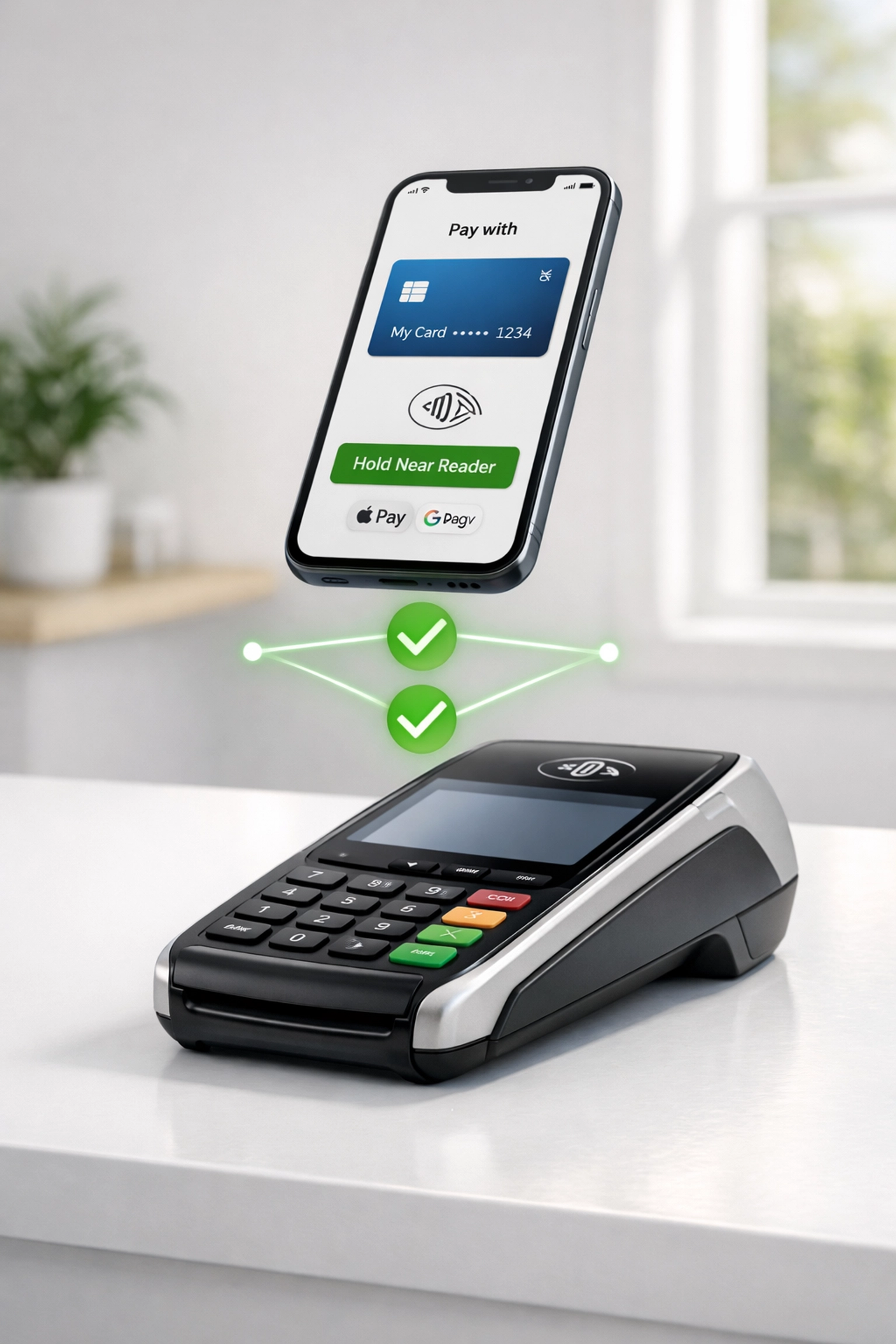 Easy setup contactless crypto POS system integrated with merchant wallet for seamless payments