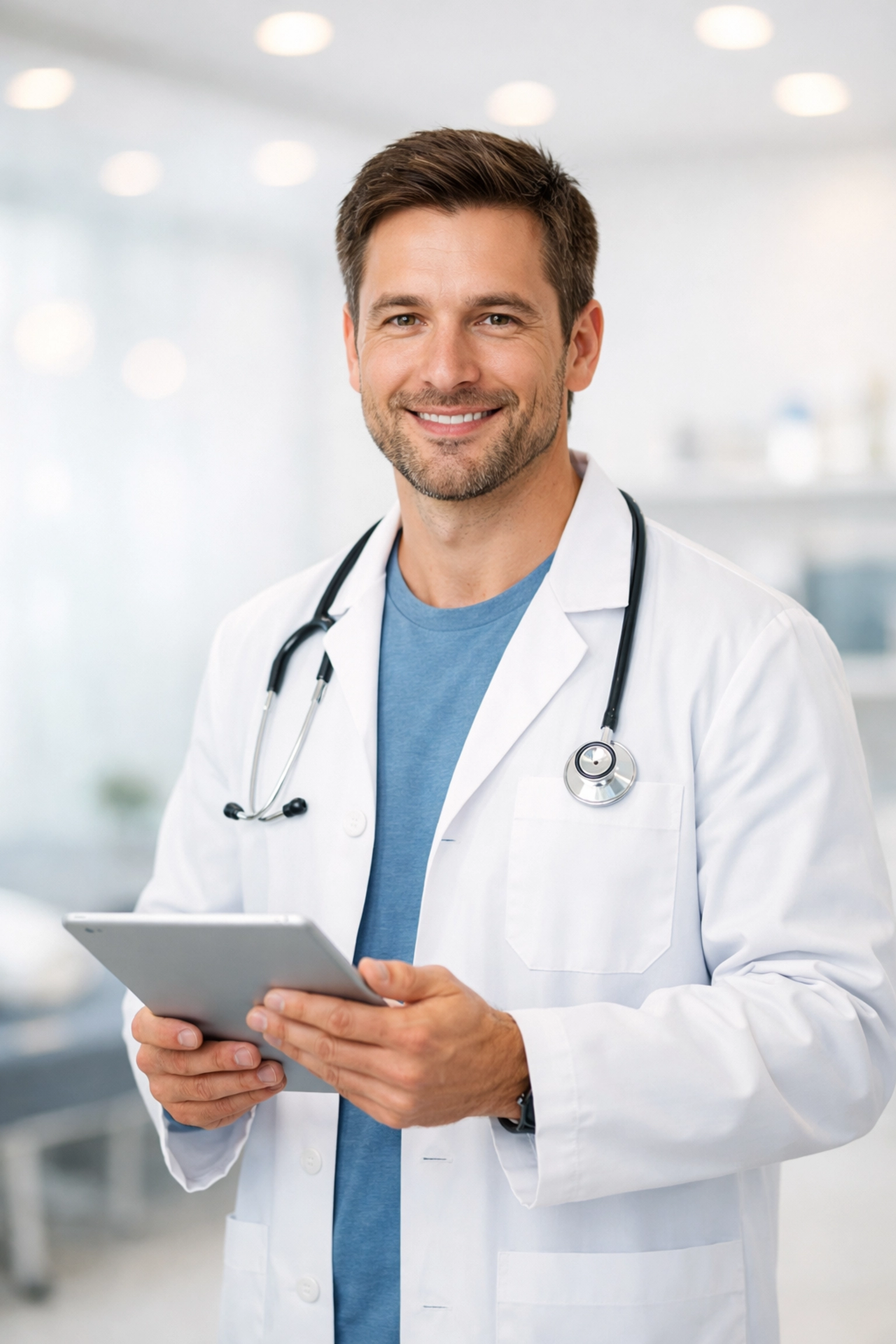 A friendly online weight loss doctor providing medical supervision and support for telehealth patients.