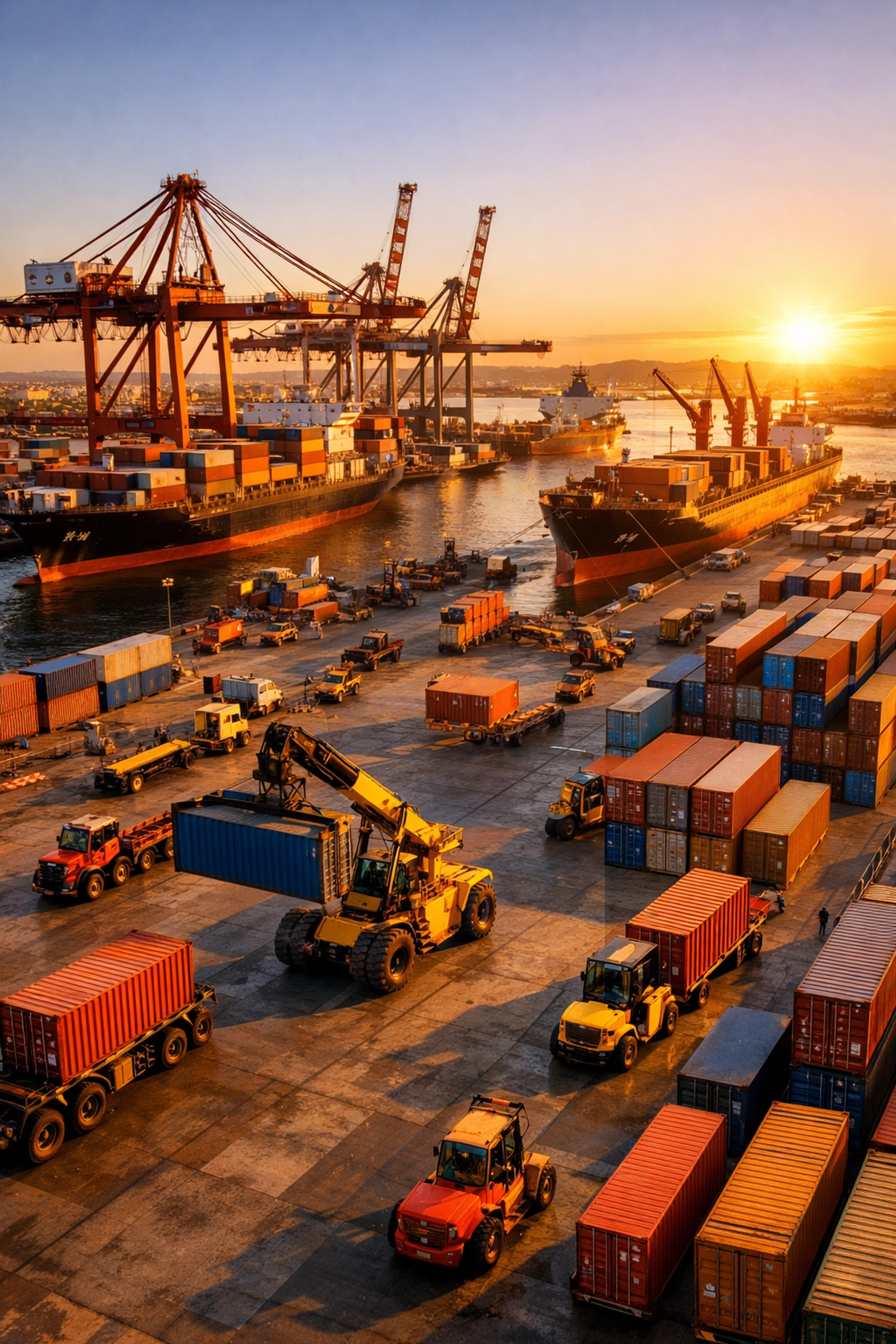 African port facility showing commodity logistics events 2026