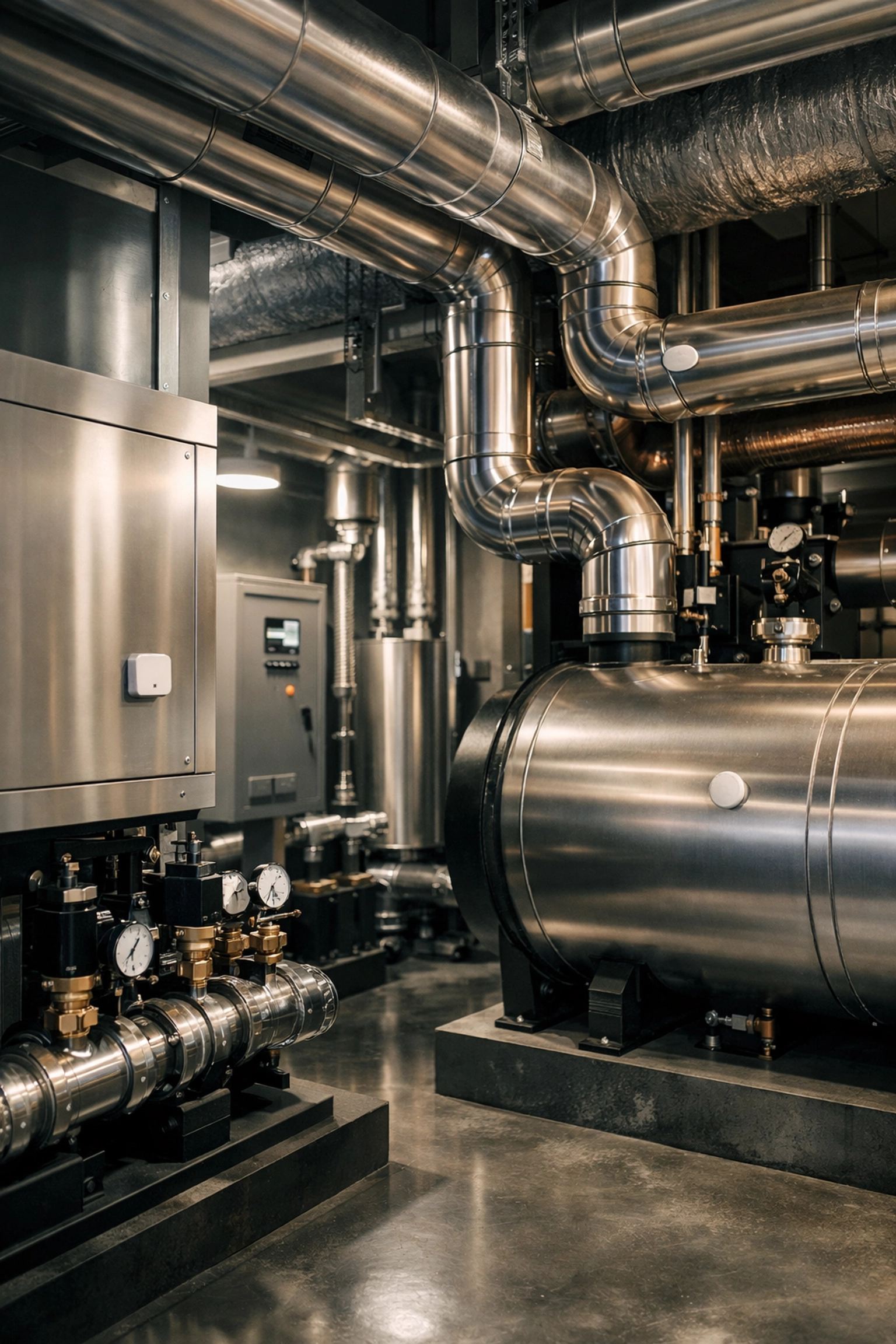 Hotel HVAC system with IoT sensors for predictive maintenance monitoring