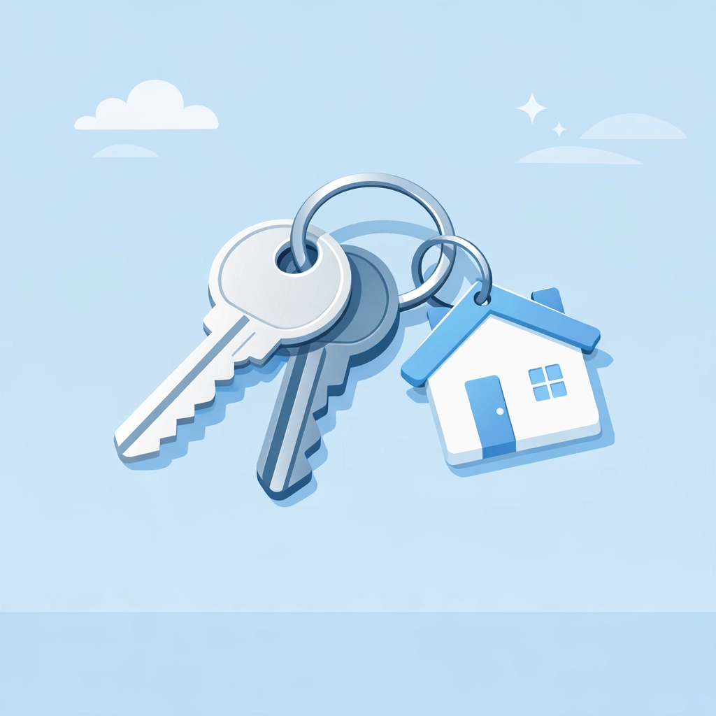 Logro de obtener el crédito para comprar casa y recibir las llaves de tu hogar.