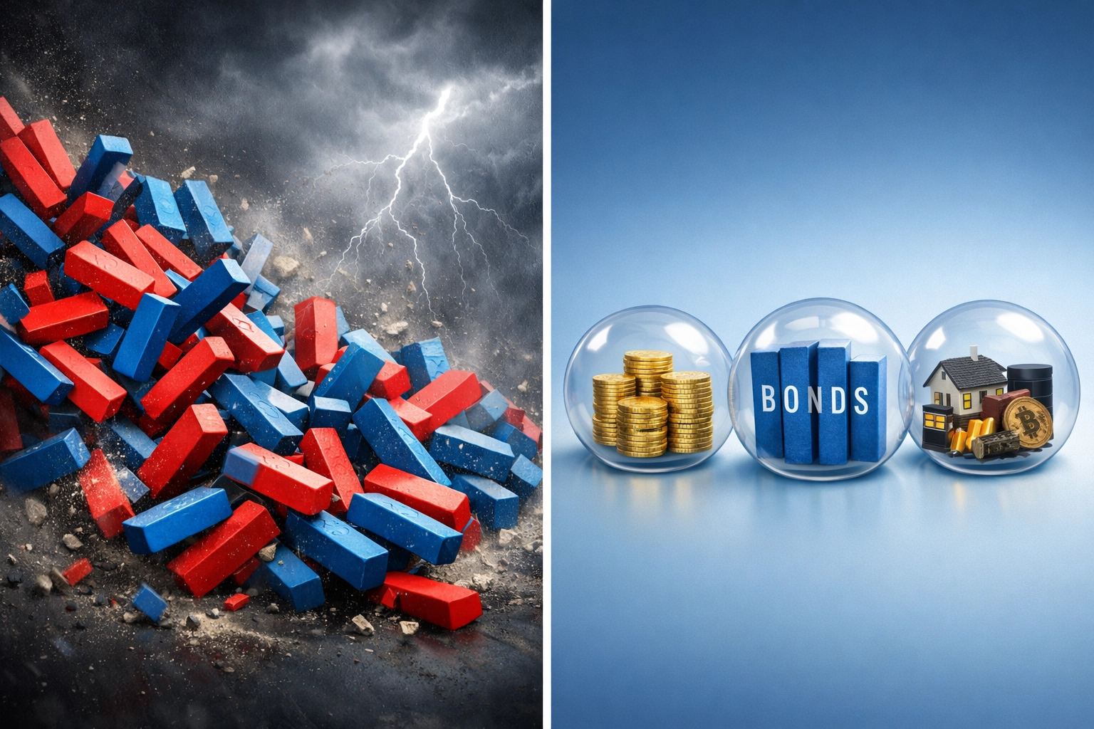 Comparison of correlated portfolio risk versus diversified asset protection with alternatives