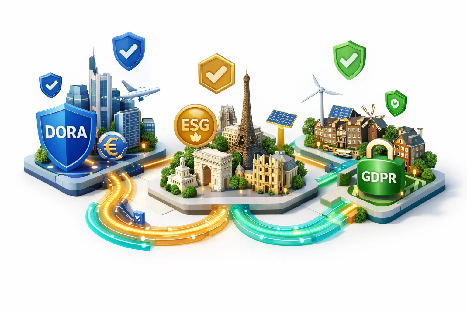 European DORA GDPR and ESG compliance network for ServiceNow implementations