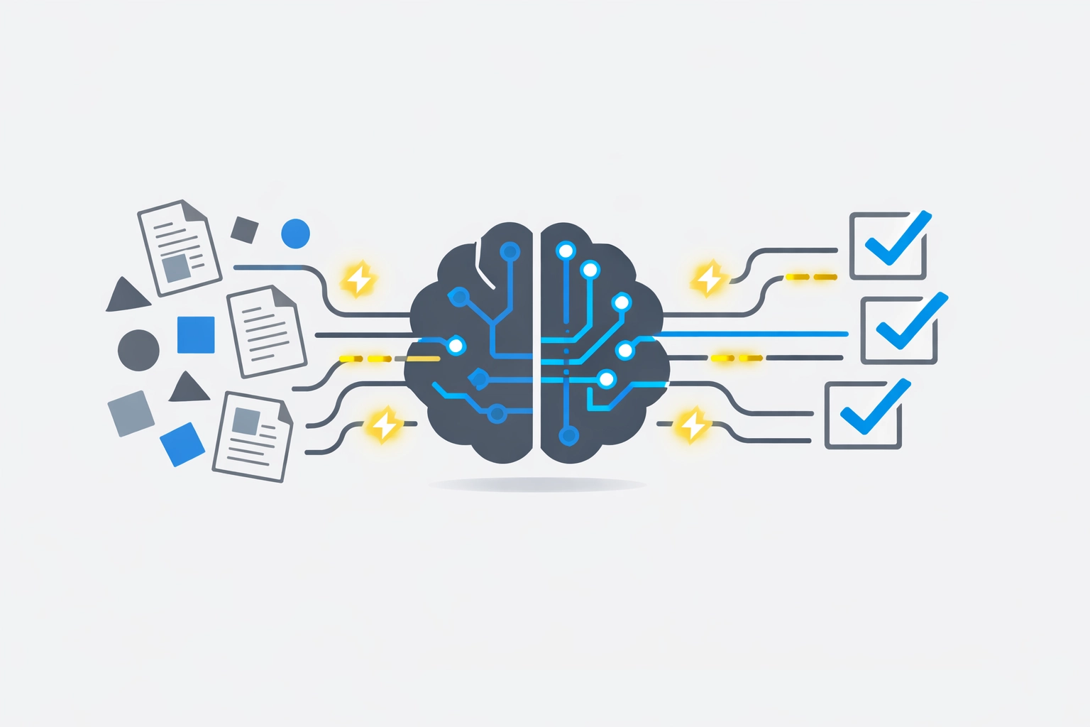 AI-powered tax automation system processing financial data to ensure accuracy for a federal refund.
