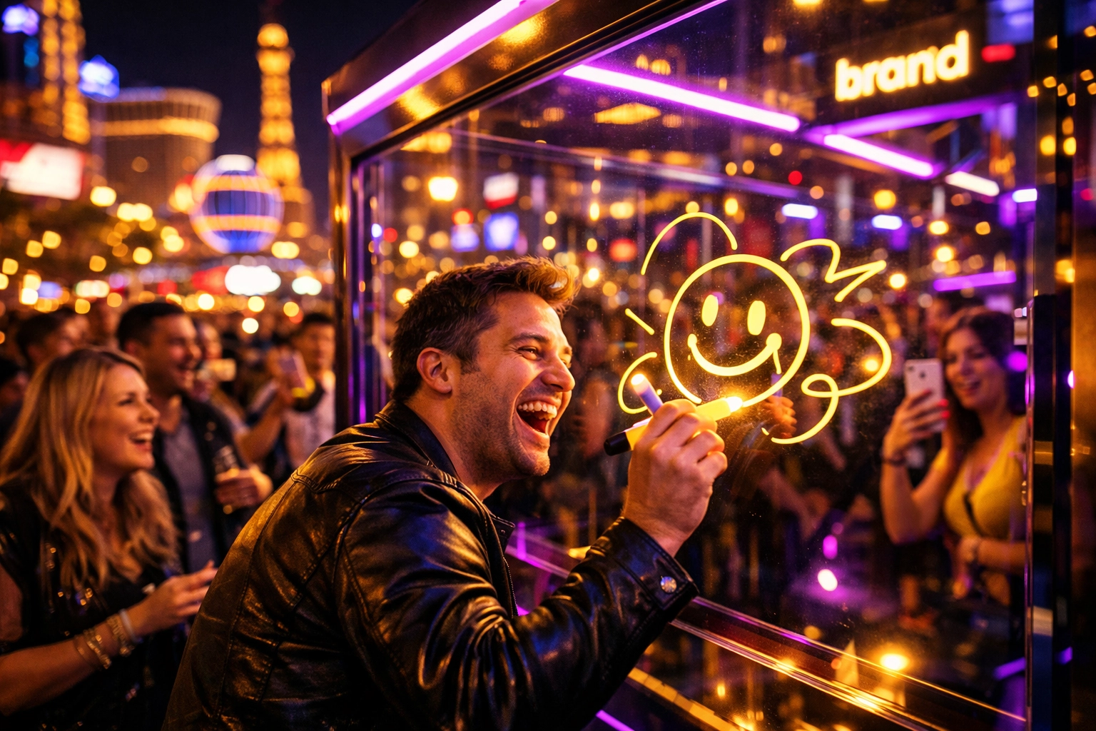 Las Vegas brand activation with Signature Cam interactive photo booth and crowd engagement