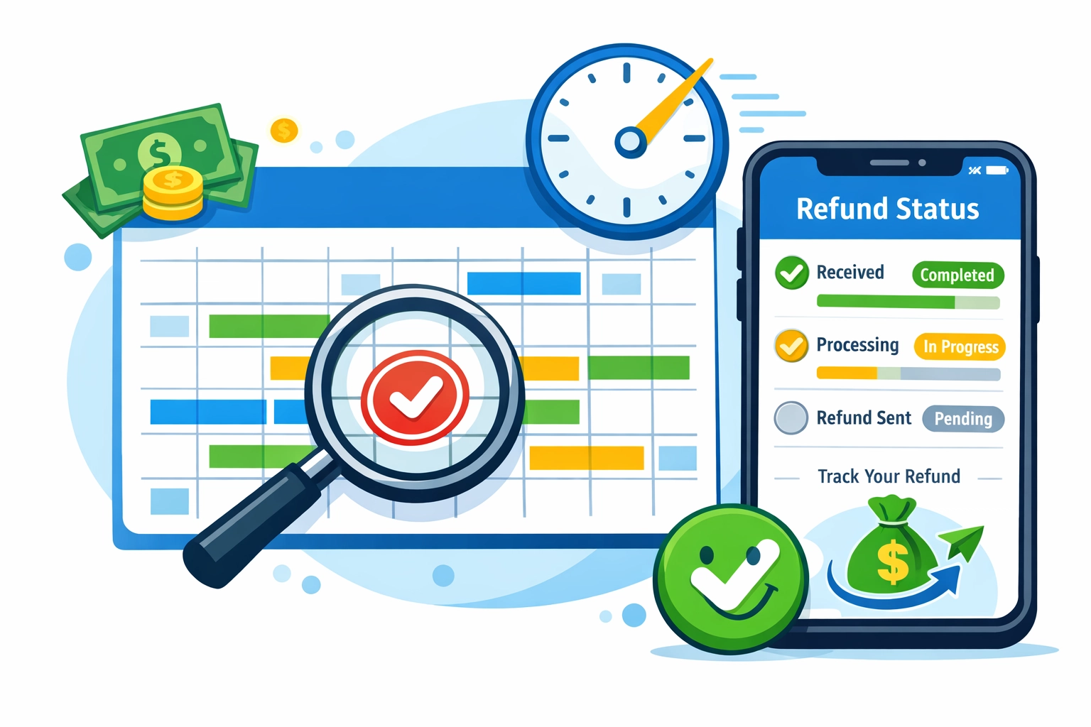 Tracking 2026 tax refund status using IRS online refund tracker on smartphone