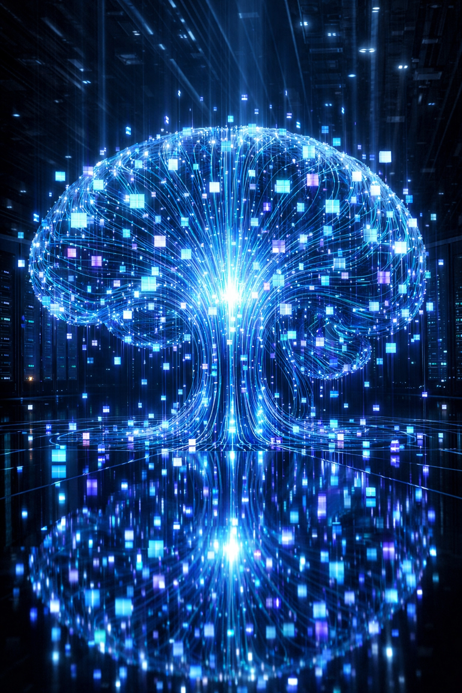 Advanced AI knowledge core representing private-data RAG for intelligent student assessments.