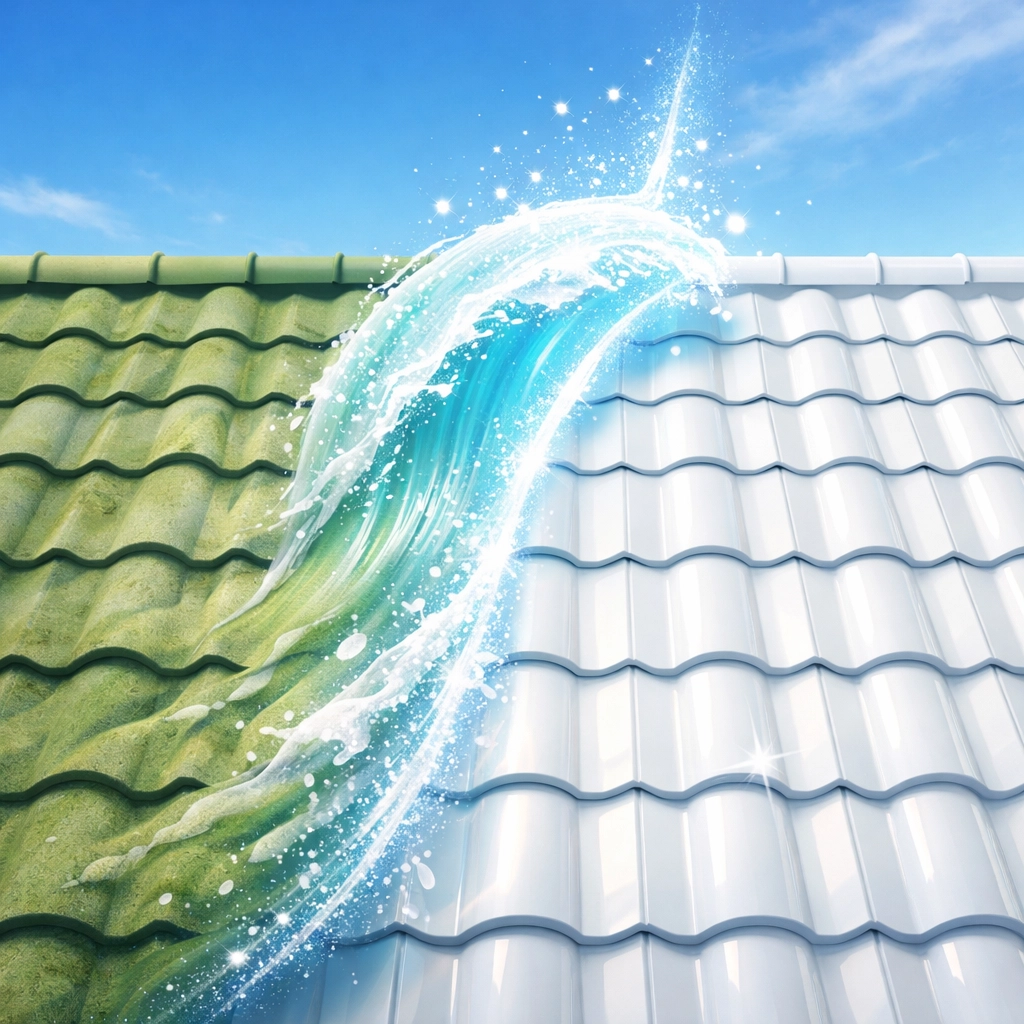 Professional roof restoration and cleaning to remove moss and protect roofing Sydney homes.