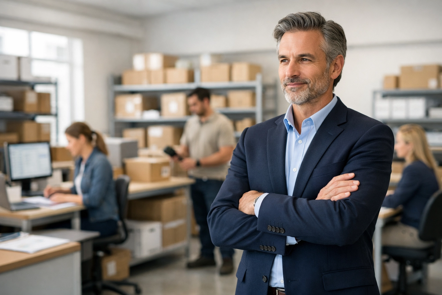 Business manager overseeing independent team operations in Mississippi company