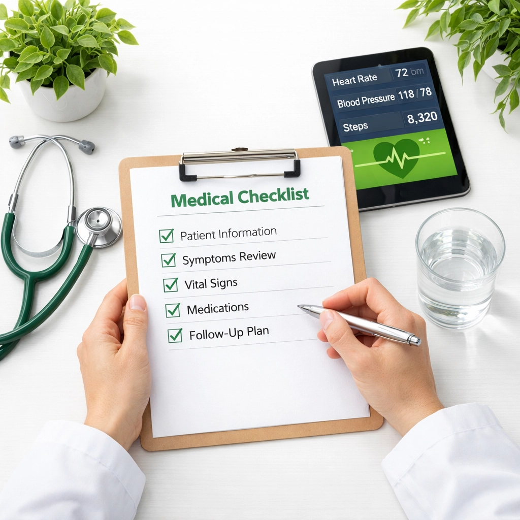 Medical evaluation checklist and health assessment tools for weight loss treatment planning
