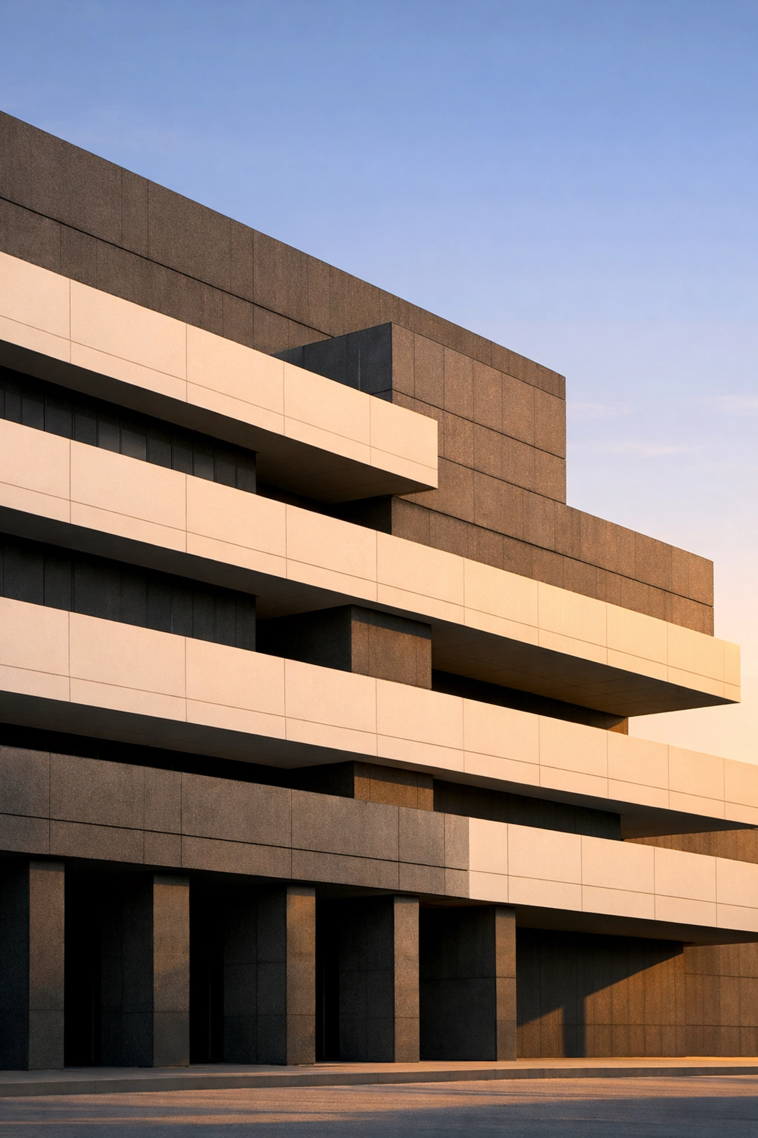 Minimalist architectural structure symbolizing scale and infrastructure in Latino fashion