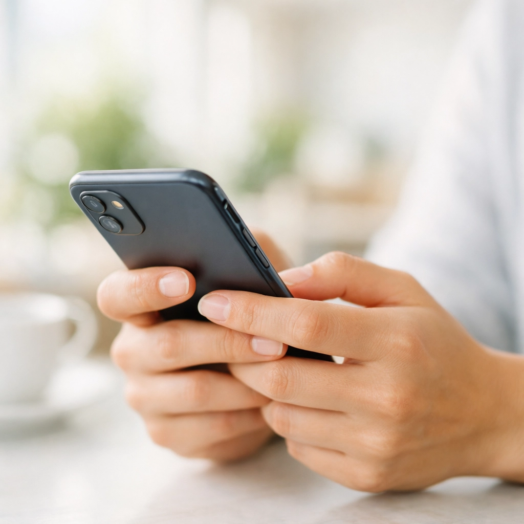 Applying for a fast interac e-transfer loan using a smartphone.