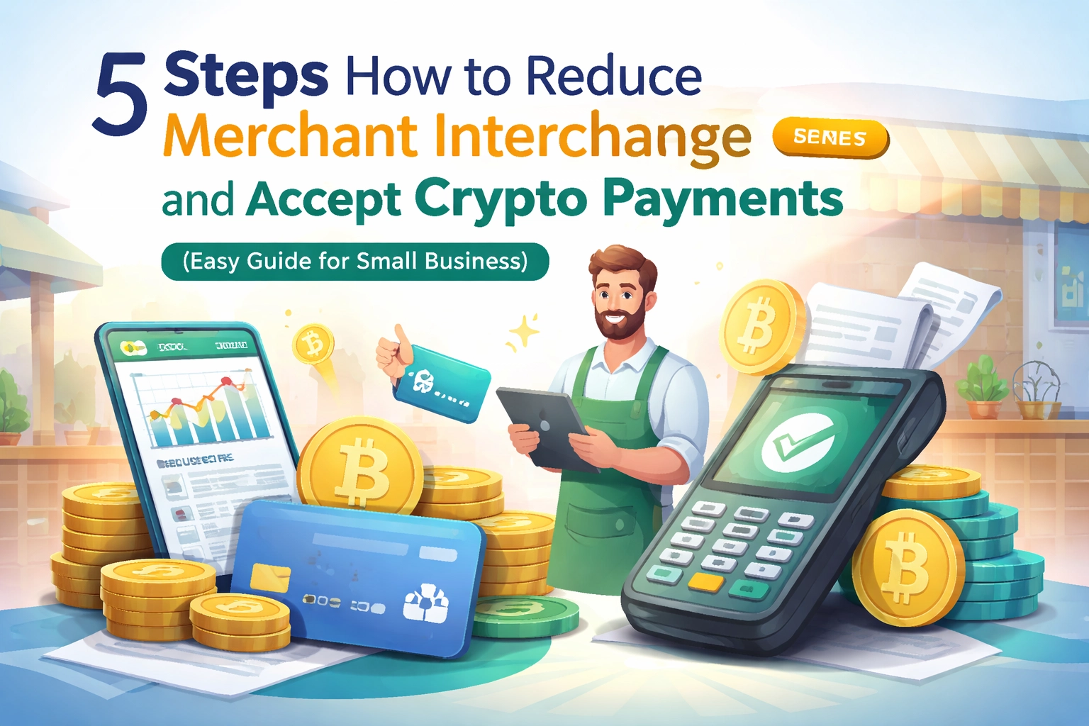 [HERO] 5 Steps How to Reduce Merchant Interchange Fees and Accept Crypto Payments (Easy Guide for Small Business)