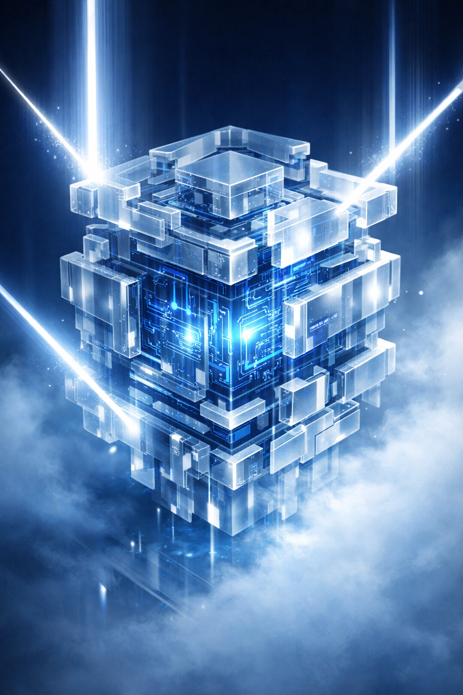 A custom-built AI engine core representing the scalable internal systems needed for 7-figure e-commerce growth.