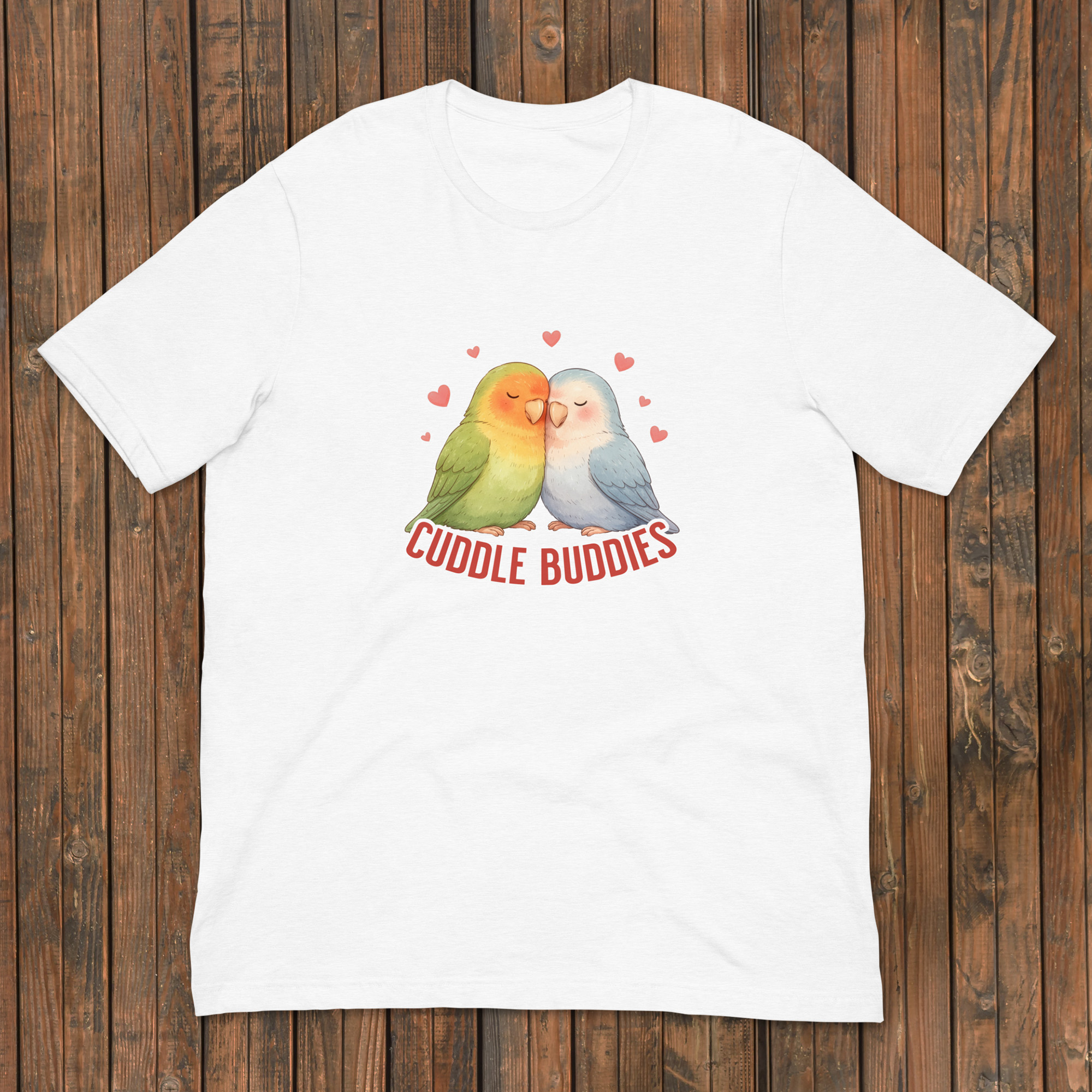 CUDDLE BUDDIES White Birdwear T-shirt
