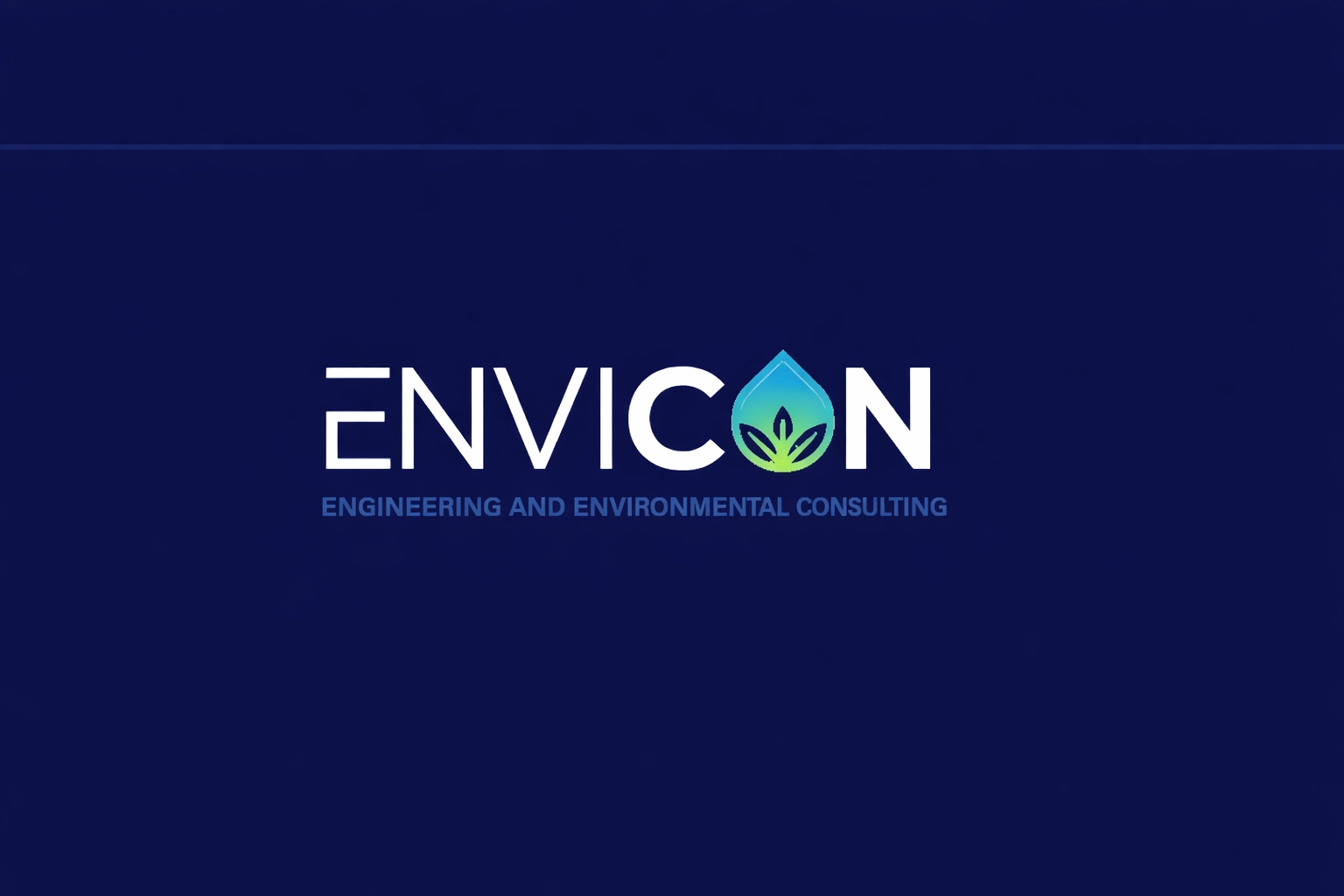 Envicon Strategic Solutions blue footer with logo