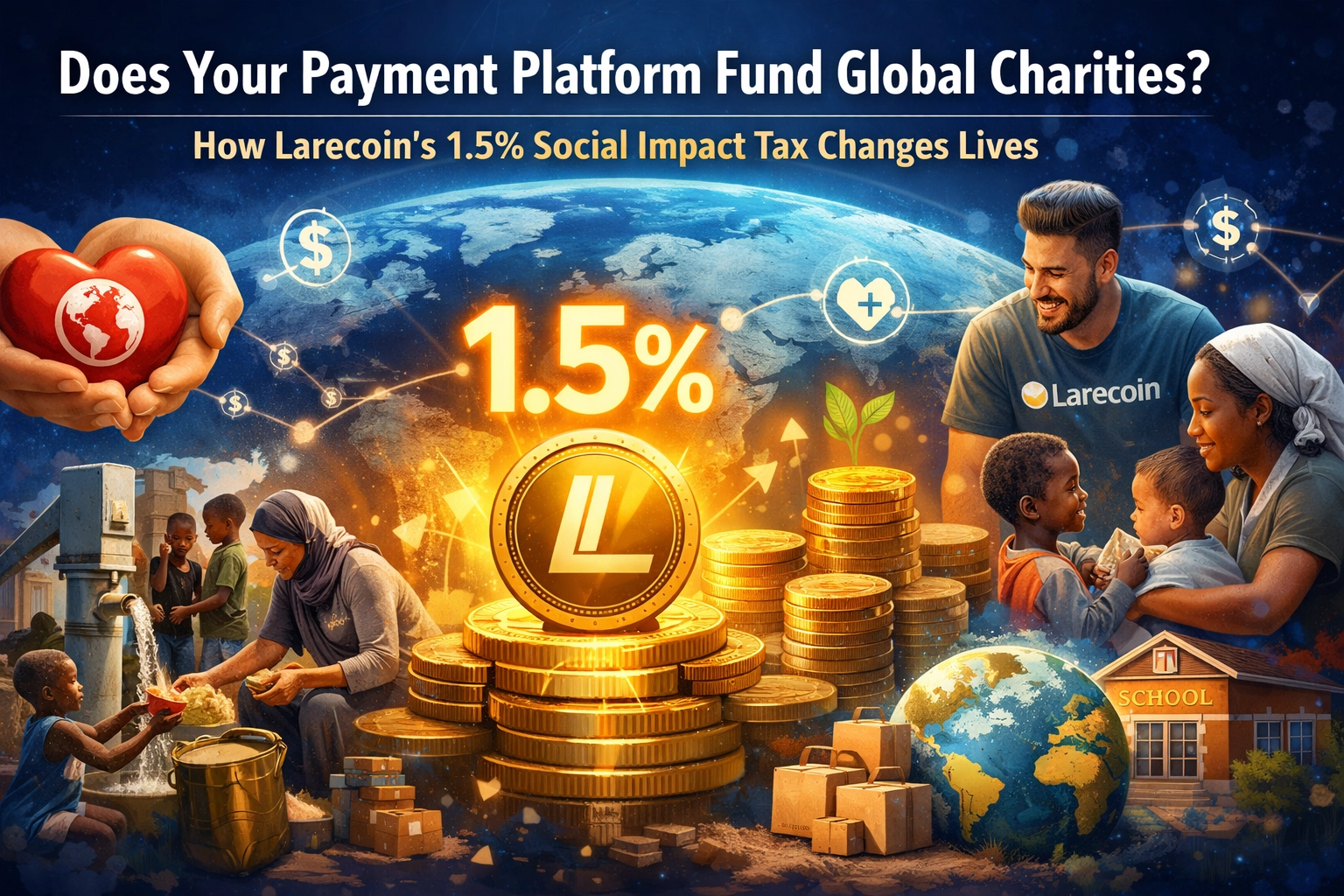 Does Your Payment Platform Fund Global Charities? How Larecoin's 1.5% Social Impact Tax Changes Lives