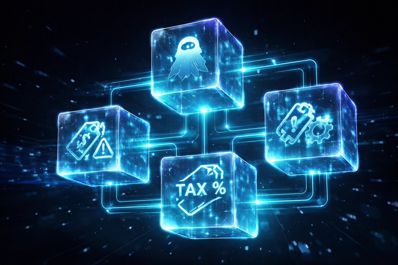 High-tech cubes represent common telecom billing errors discovered during expense audits