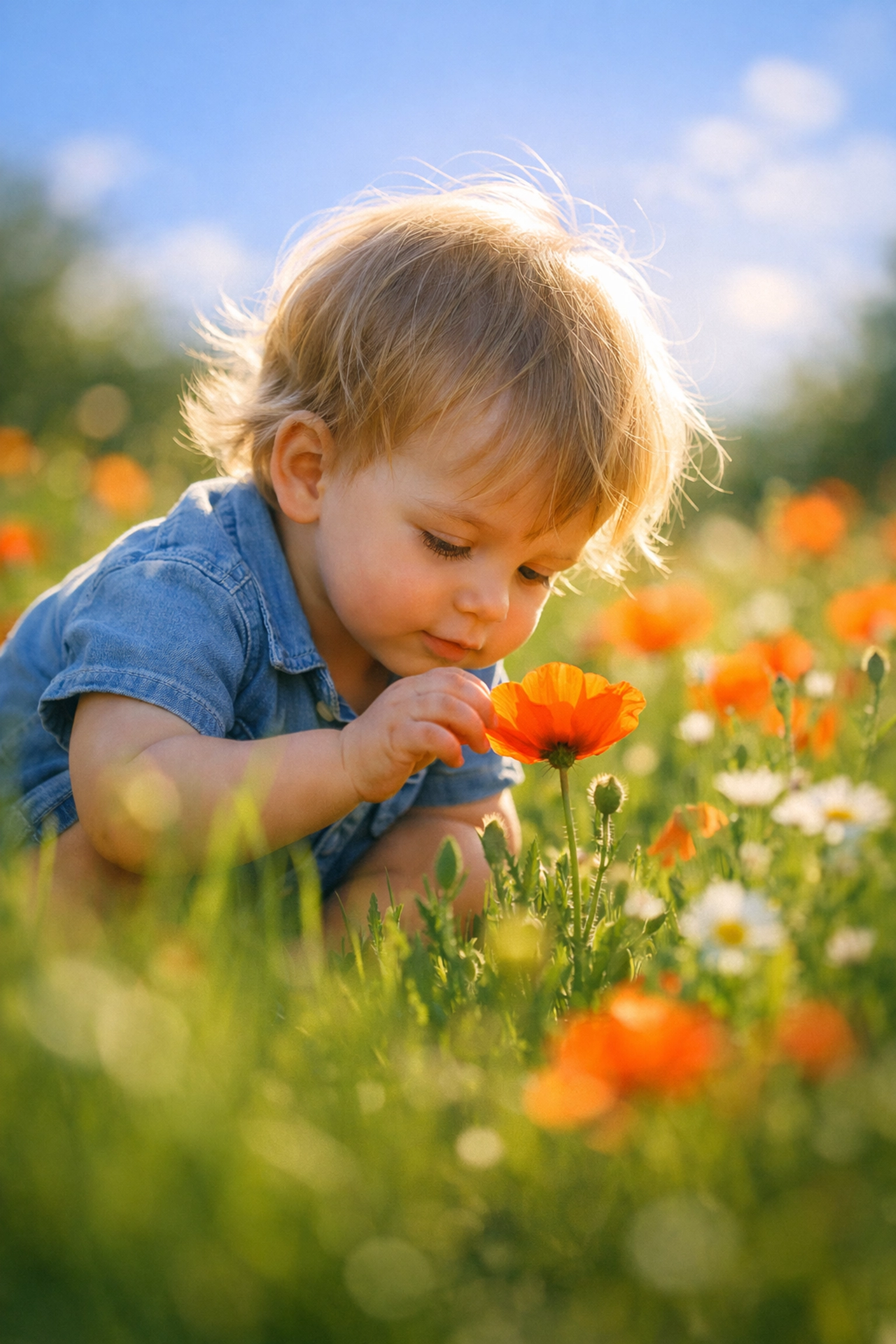 Capturing a child's eye level perspective during a family travel photography trip.