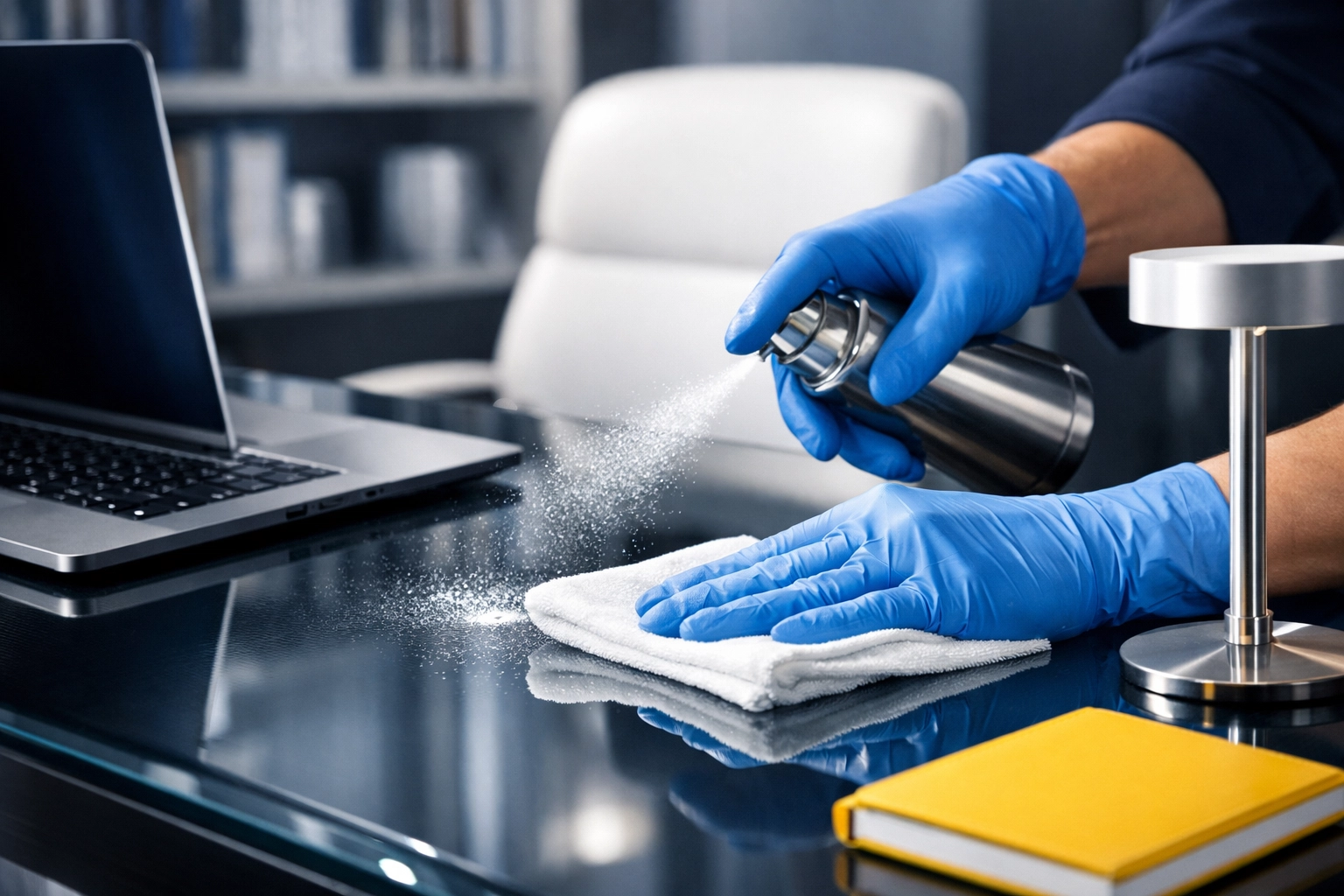 Meticulous Newton house cleaning of a home office desk, providing ninja-level efficiency for busy professionals.