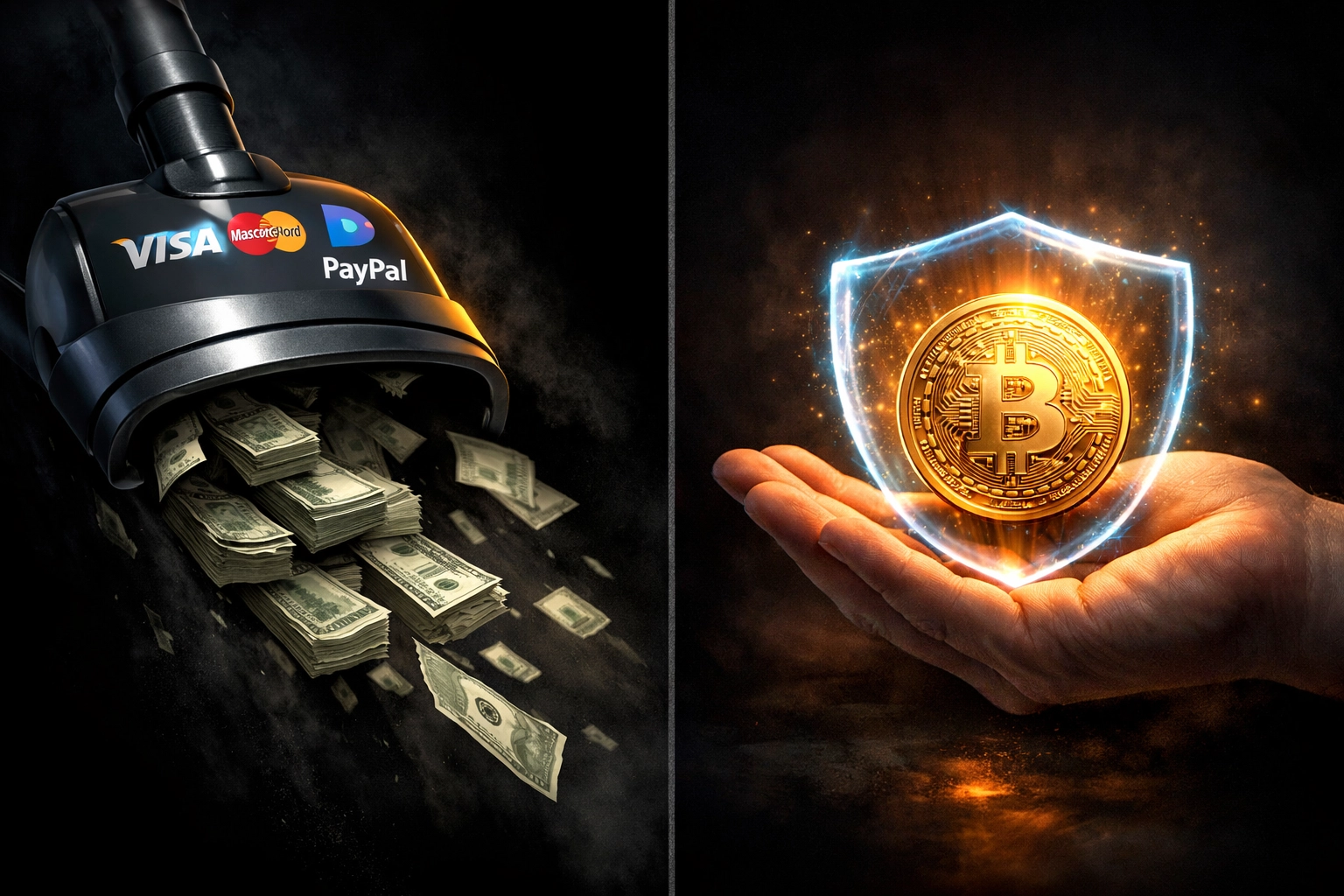 Traditional payment processors taking high fees compared to secure crypto payment protection