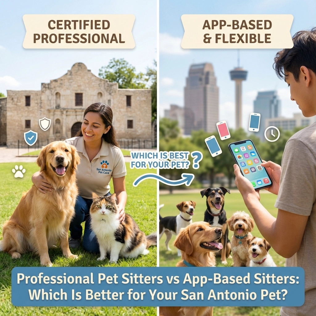 Professional Pet Sitters vs App-Based Sitters: Which Is Better for Your San Antonio Pet?