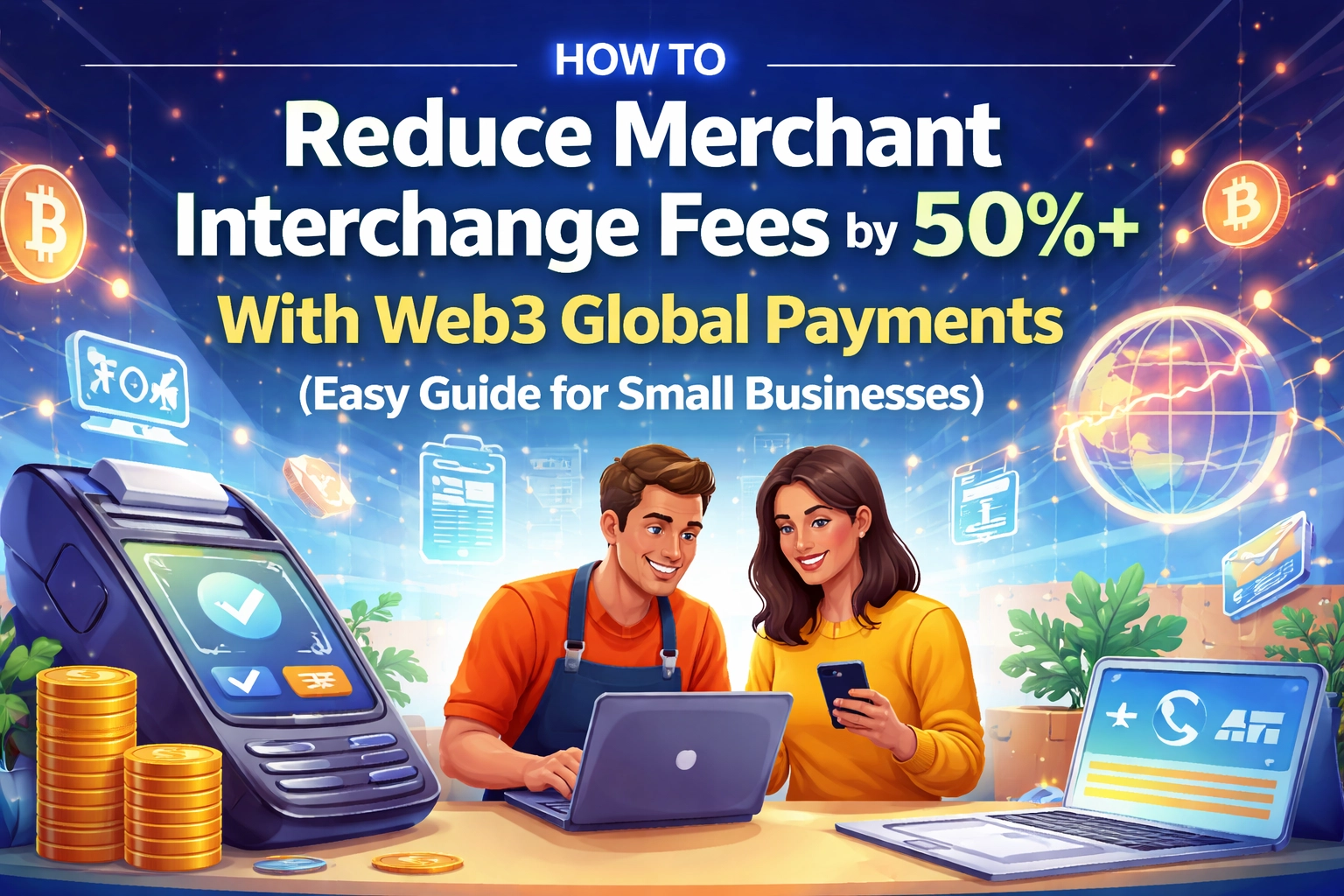 [HERO] How to Reduce Merchant Interchange Fees by 50%+ With Web3 Global Payments (Easy Guide for Small Businesses)